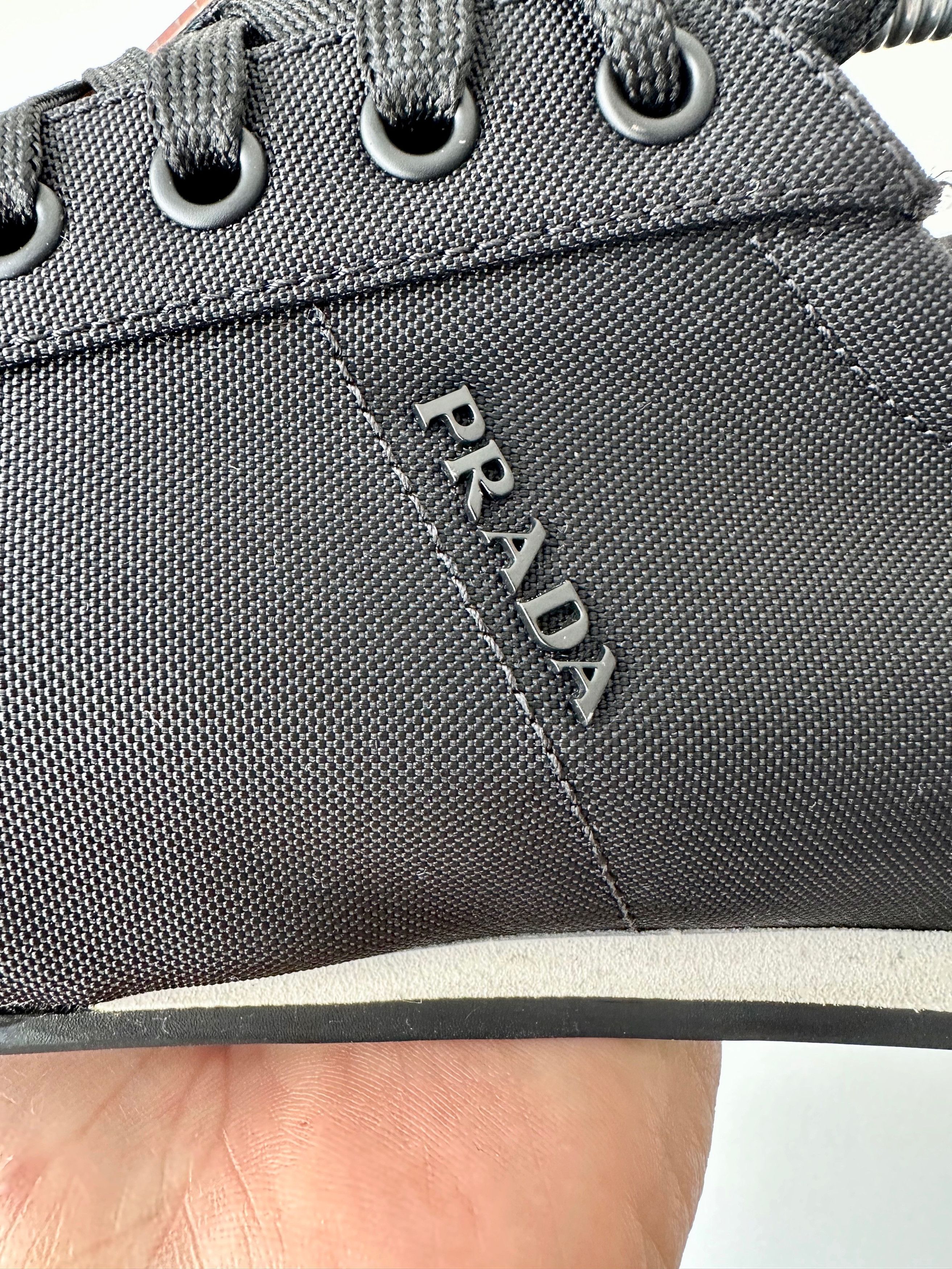 Prada PRADA SNEAKERS SHOES nylon black linea rossa Size US 7.5 / EU 40-41 - 4 Thumbnail