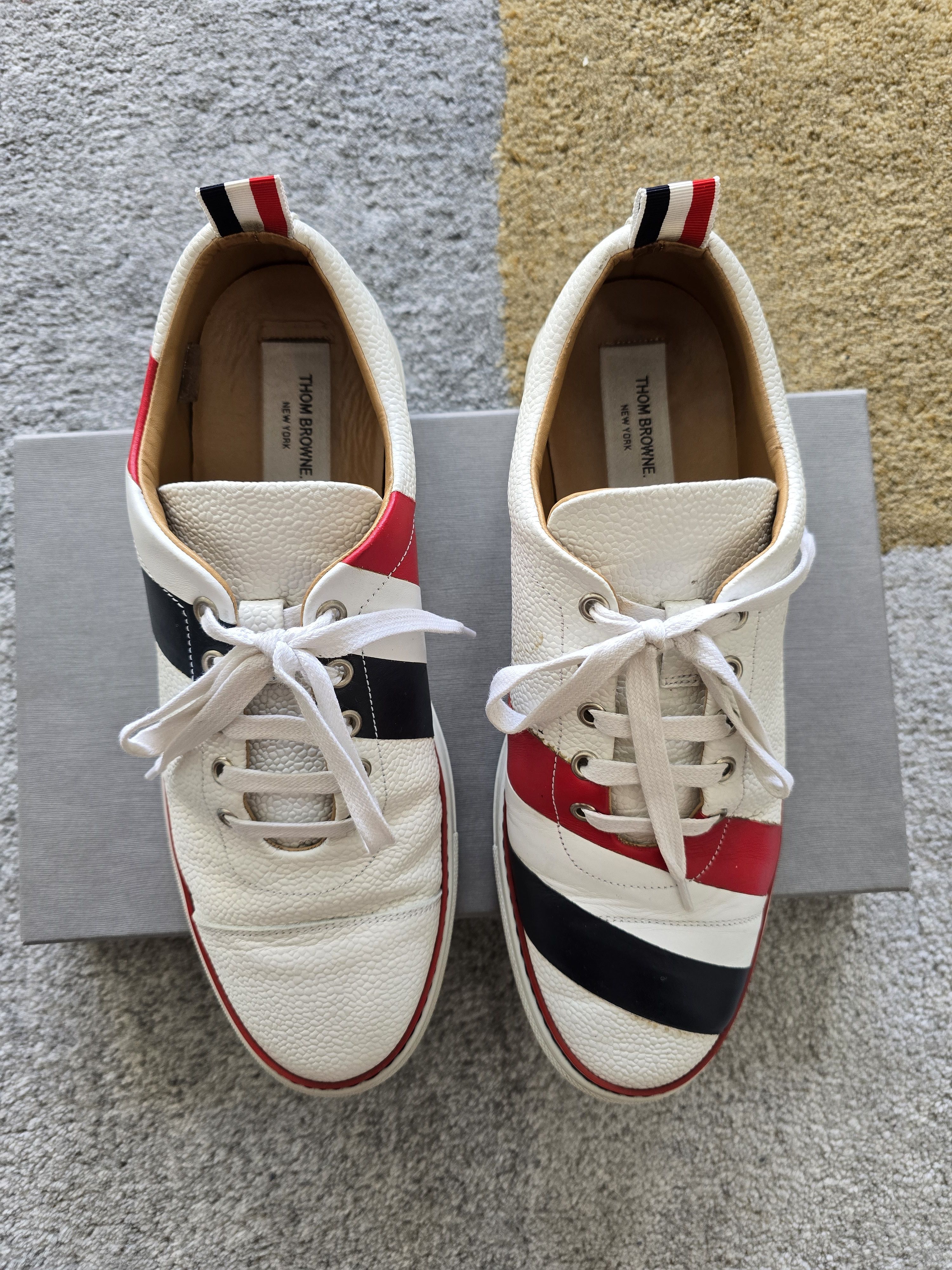 Thom Browne Thom Browne Canvas Sneaker w Heritage Contrast Stitch Size US 11 / EU 44 - 2 Thumbnail