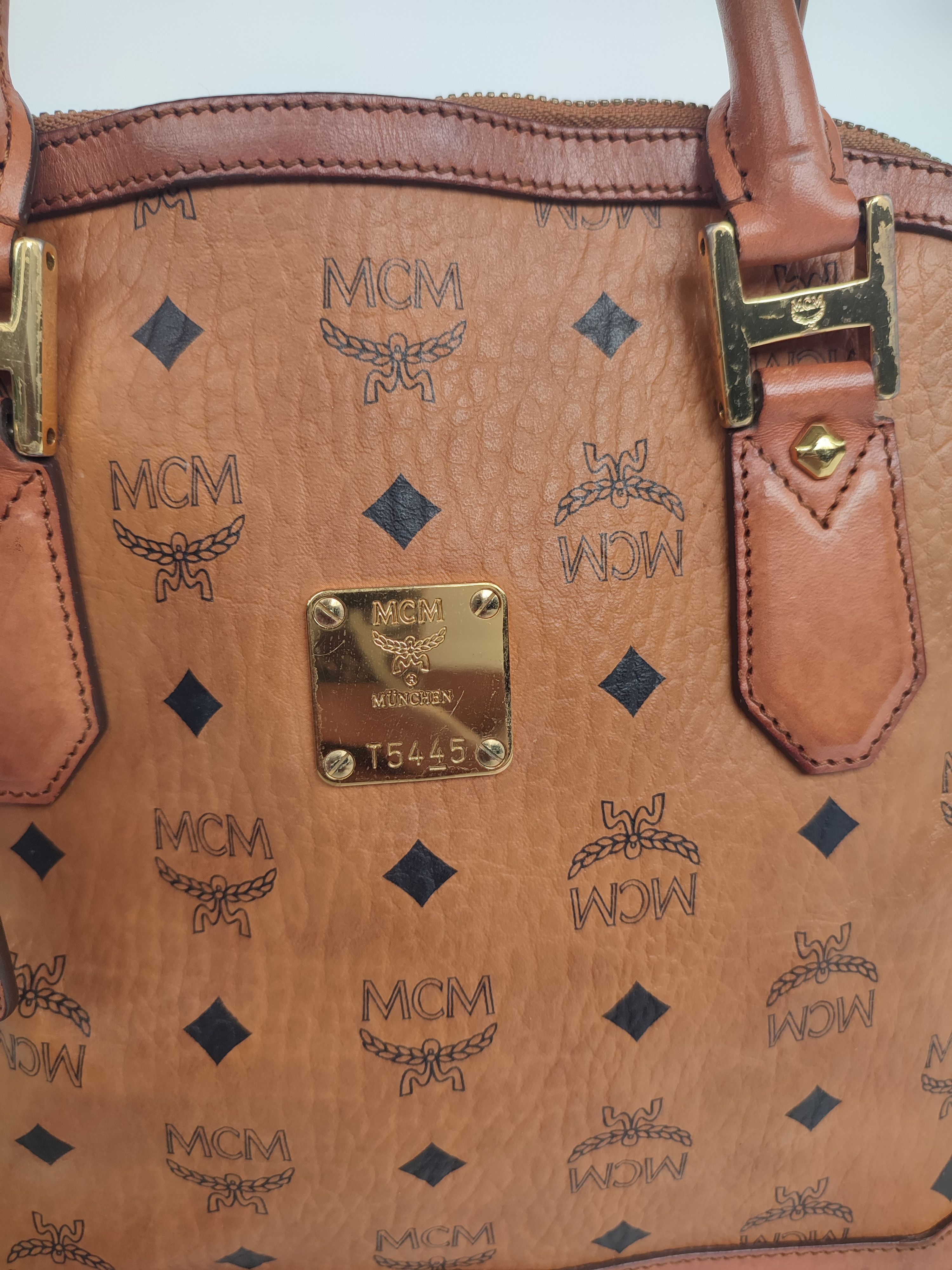 MCM AUTHENTIC MCM COGNAC HERITAGE ALMA HANDBAG Size ONE SIZE - 3 Thumbnail