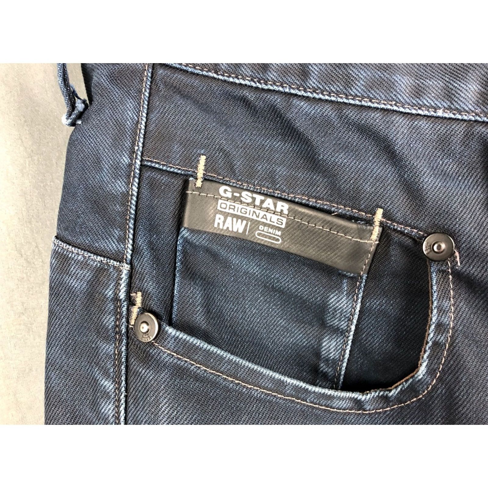 G-Star G-Star 3301 Jeans Mens Regular Dark Blue Cotton Denim Size US 34 / EU 50 - 7 Thumbnail
