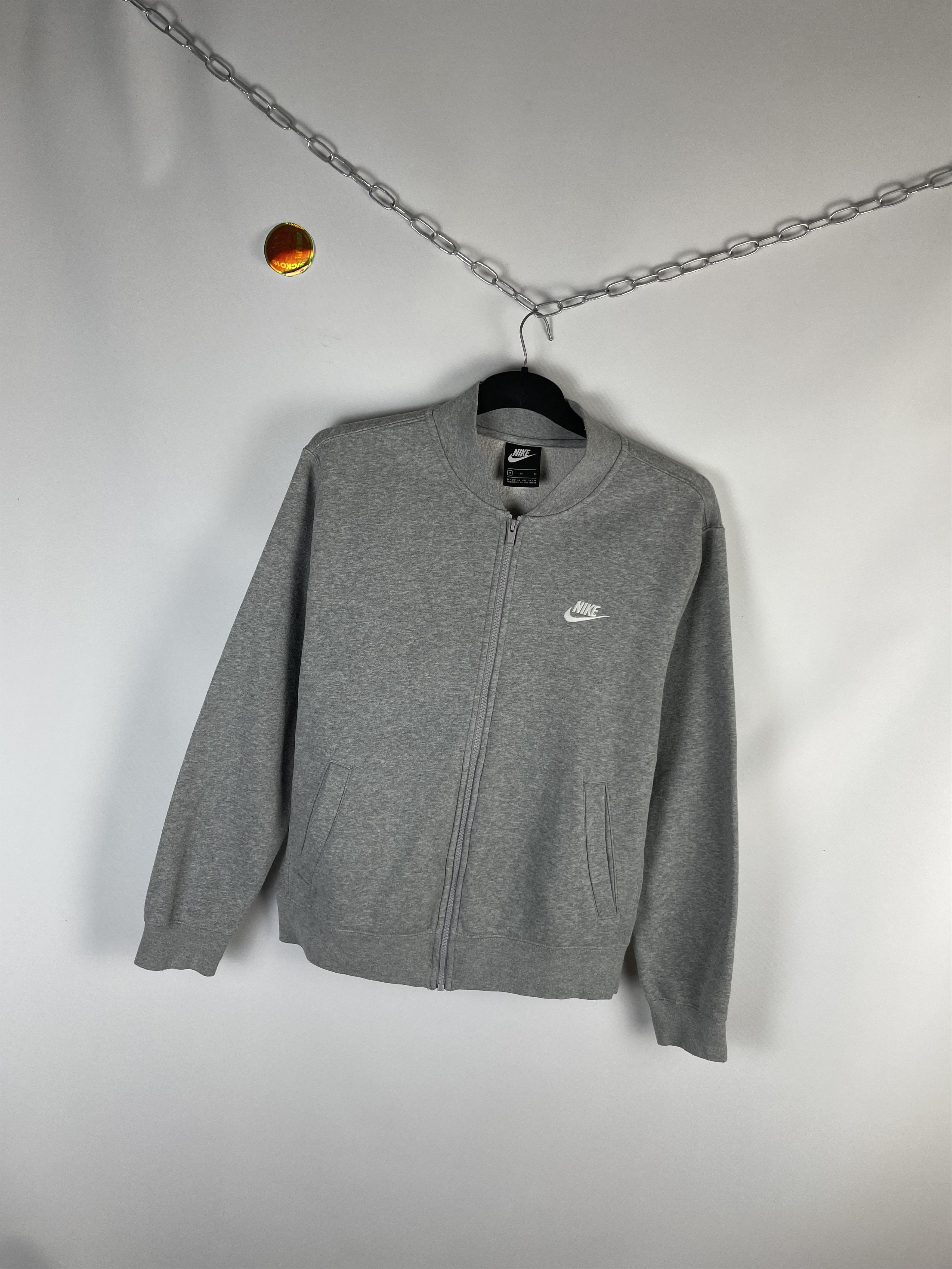 Nike Nike Mens Cotton Bomber Jacket Zip Hoodie Y2K Size US M / EU 48-50 / 2 - 2 Thumbnail