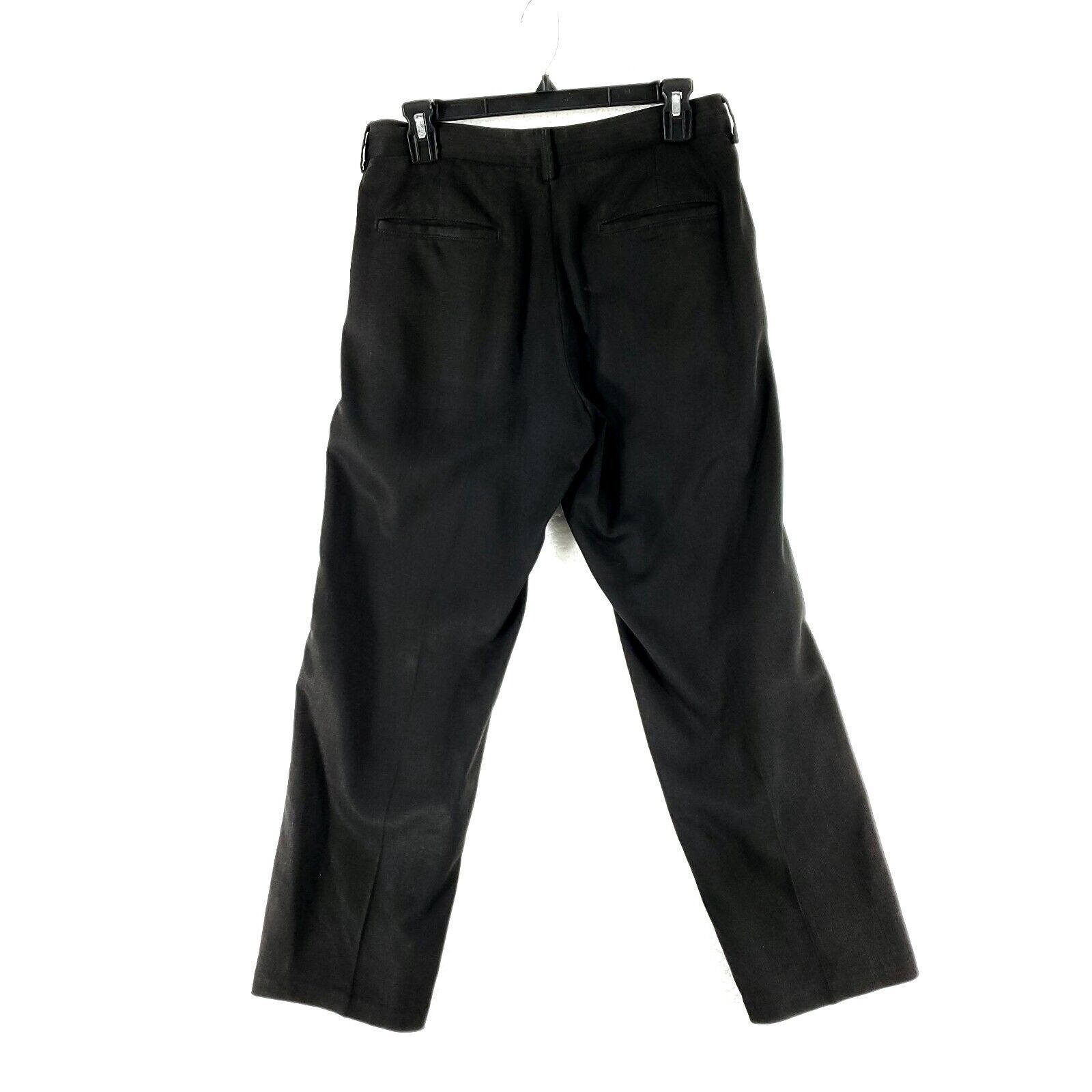 Tommy Bahama DAMAGED Tommy Bahama Tencel Wool Black Flat Front Low Rise D Size 34R - 2 Thumbnail
