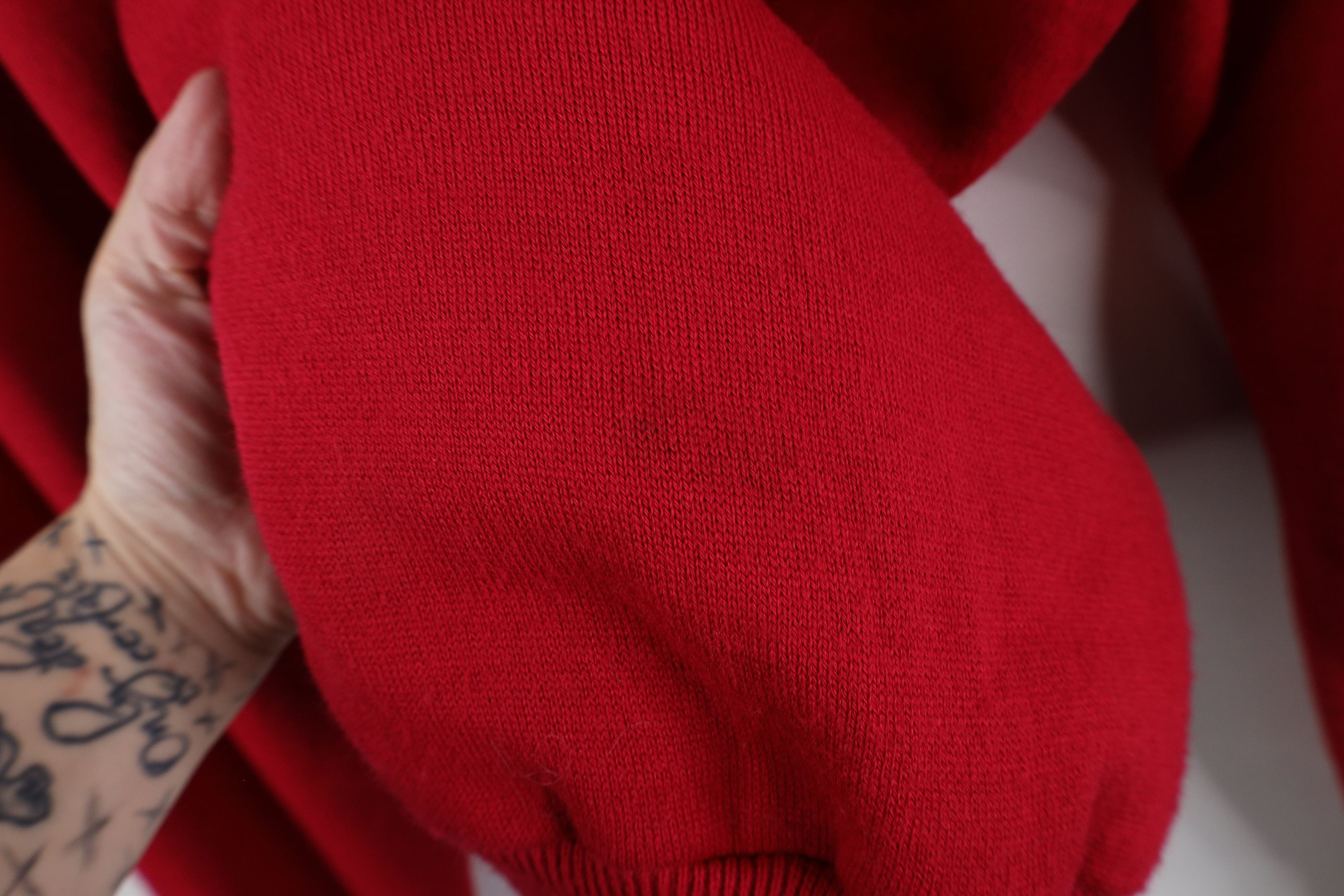 Vintage Vintage 90s Streetwear Knit Pullover Henley Sweater Red Size US XL / EU 56 / 4 - 6 Thumbnail