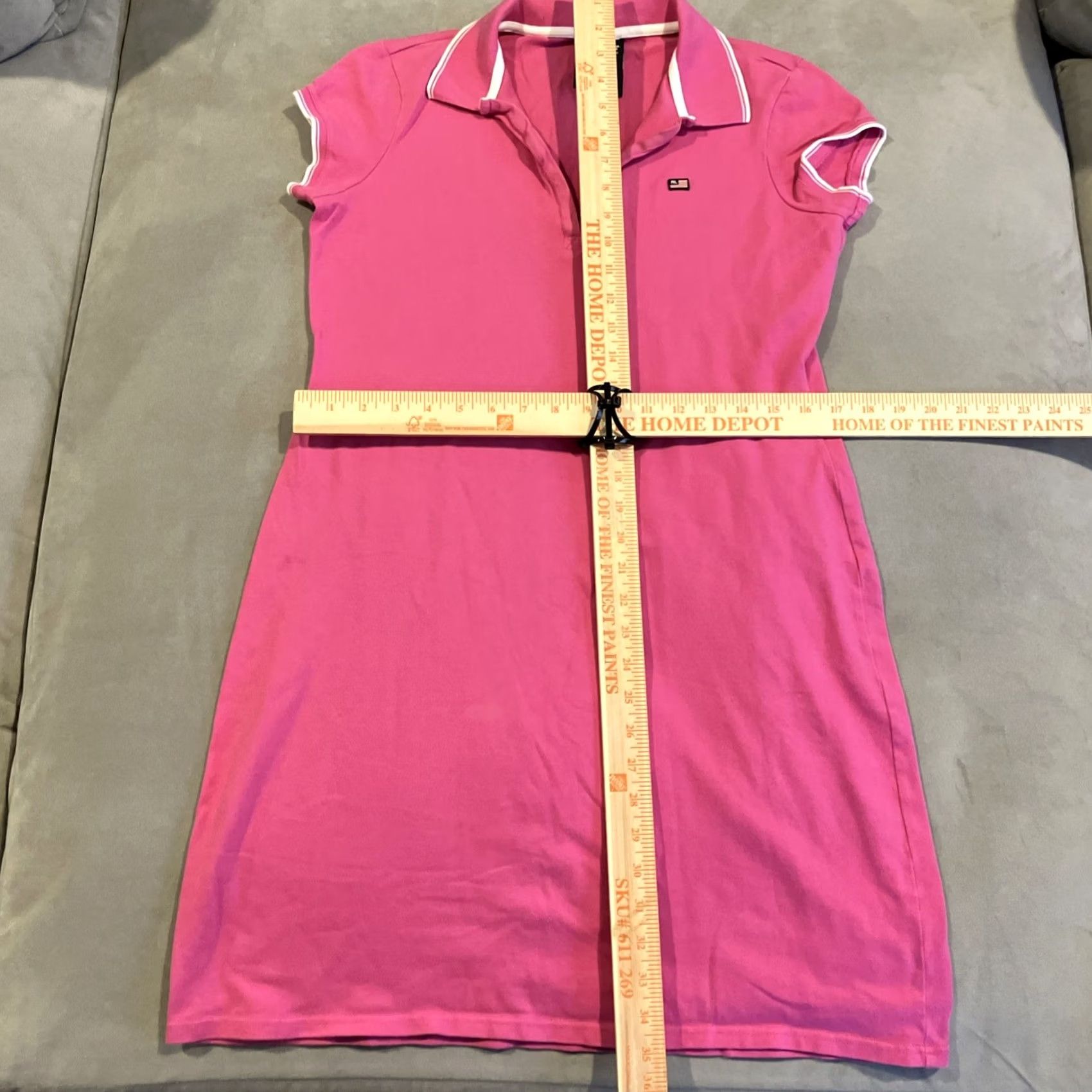 Ralph Lauren VINTAGE Polo Jeans Co Ralph Lauren Pink Tennis Dress Pickleball Medium Women Cap Sleeve Knee Length Cotton Short Sleeve T-Shirt Dress Womens Size 32" / US 10 / IT 46 - 4 Thumbnail