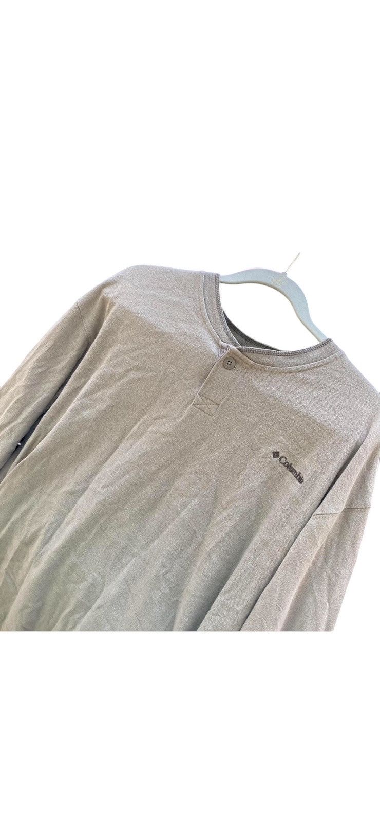Columbia Y2K Columbia Men's Tan Long Sleeve Henley Size US XL / EU 56 / 4 - 4 Thumbnail