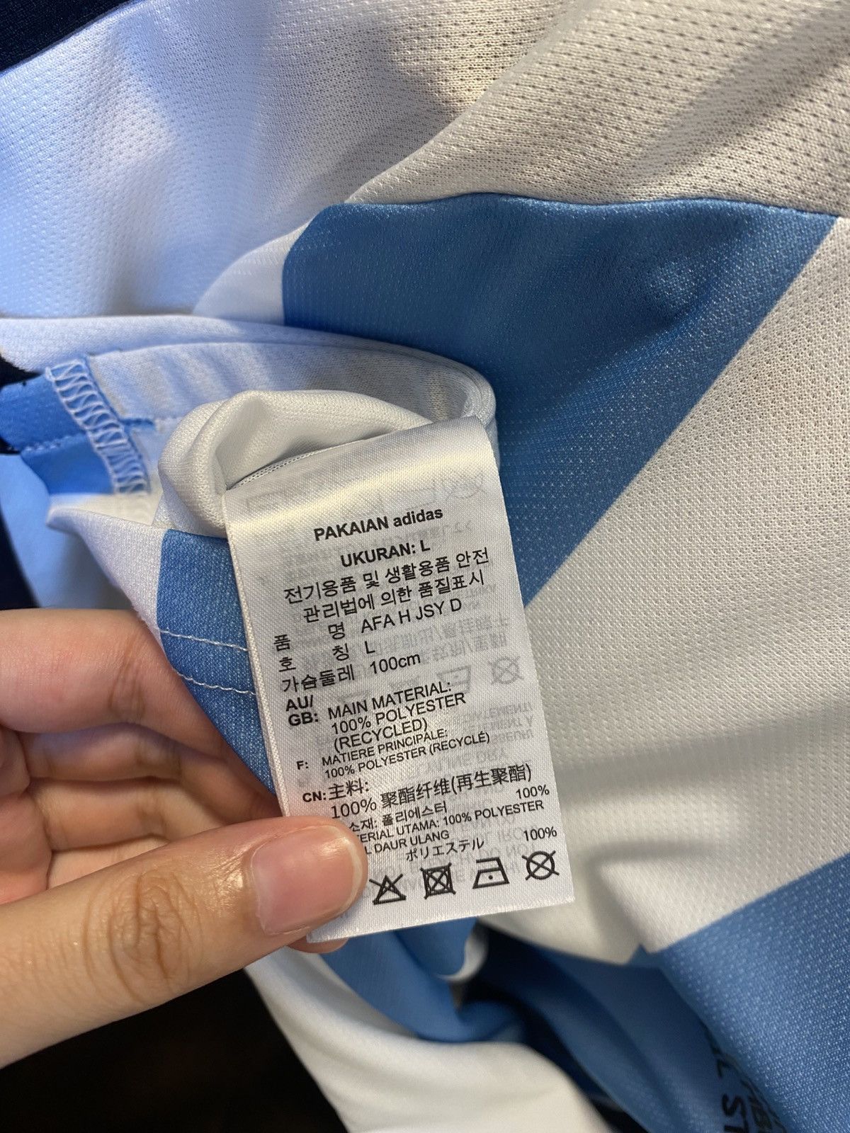 Adidas 2022 Argentina Home Kit World Cup Champions MESSI 10 Size US L / EU 52-54 / 3 - 8 Thumbnail