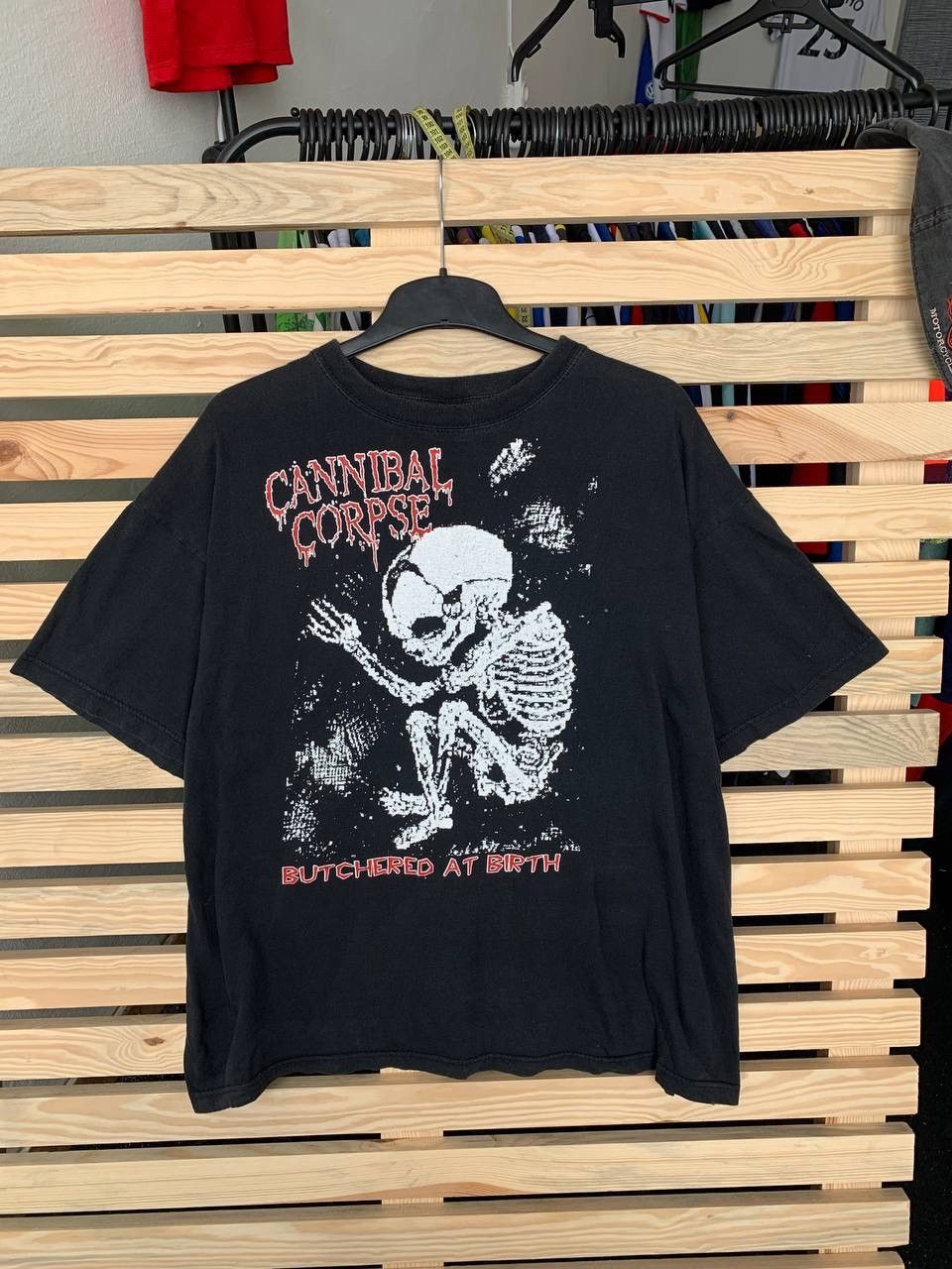 Band Tees × Vintage 90s Cannibal Corpse Butchered at Birth Embroidered Bootleg Size US M / EU 48-50 / 2 - 1 Thumbnail