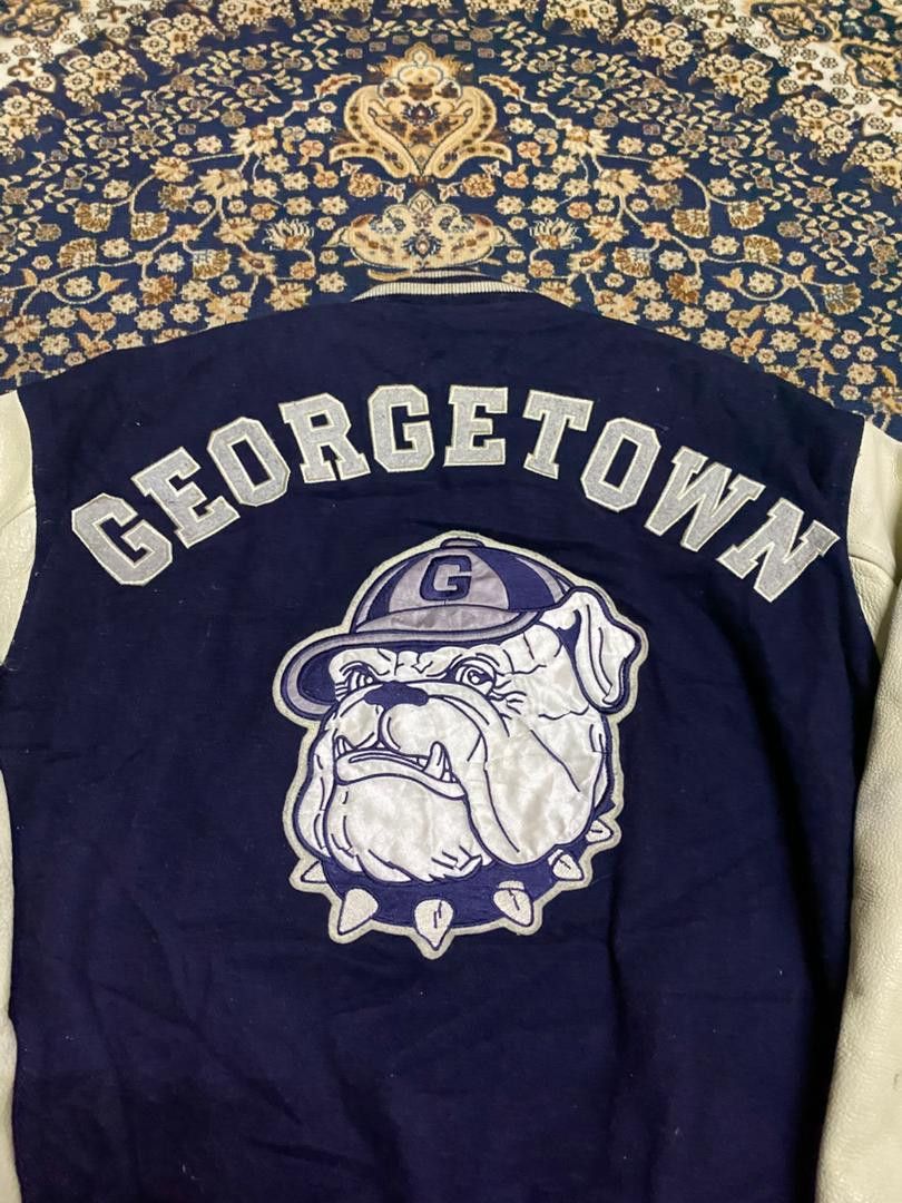Vintage Vintage Georgetown Hoyas Varsity leather Jacket Size US L / EU 52-54 / 3 - 5 Thumbnail