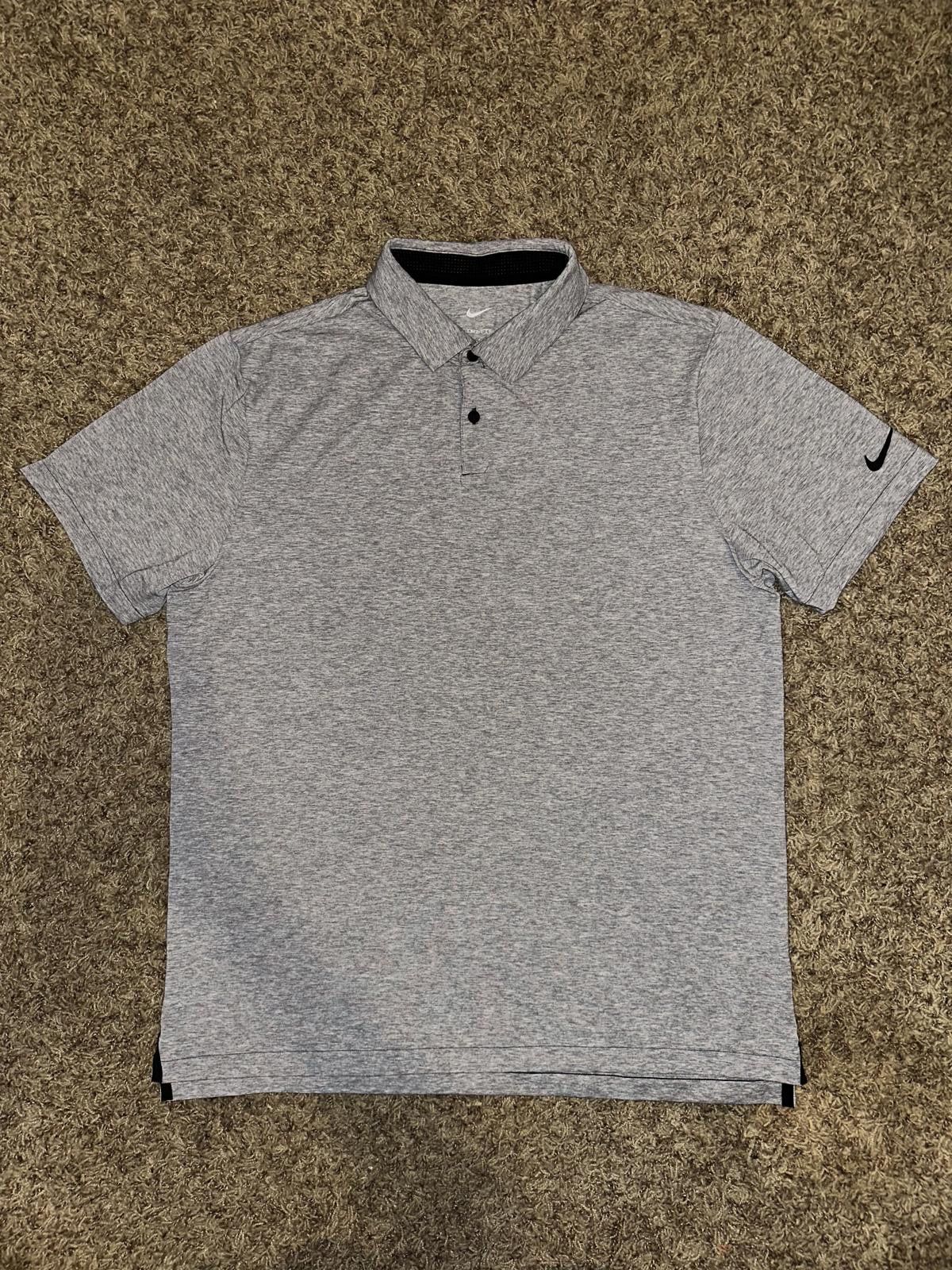 Nike Nike Dri-FIT Tour Men's Heathered Golf Grey Polo Size US L / EU 52-54 / 3 - 1 Thumbnail