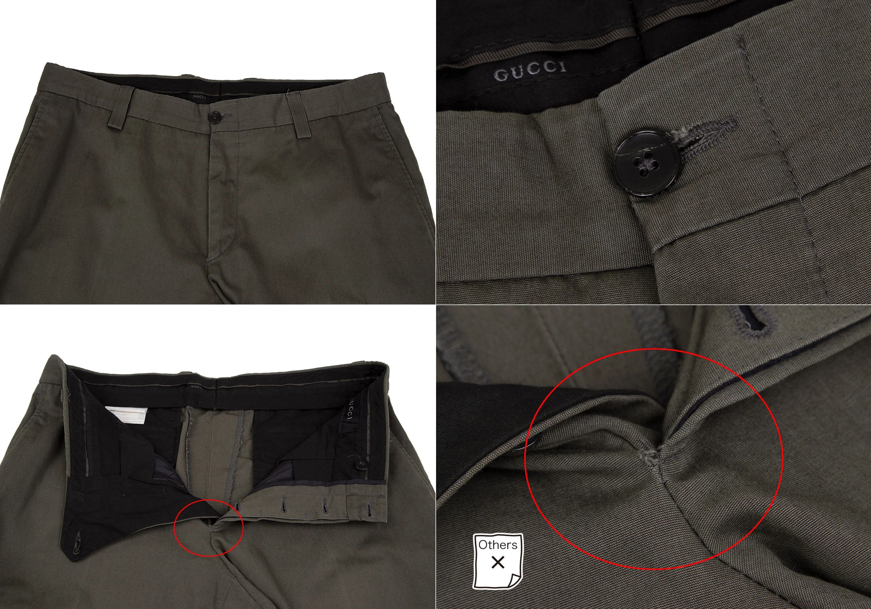 Gucci Cotton Tapered Pants in Khaki Size 34 Size US 34 / EU 50 - 4 Thumbnail