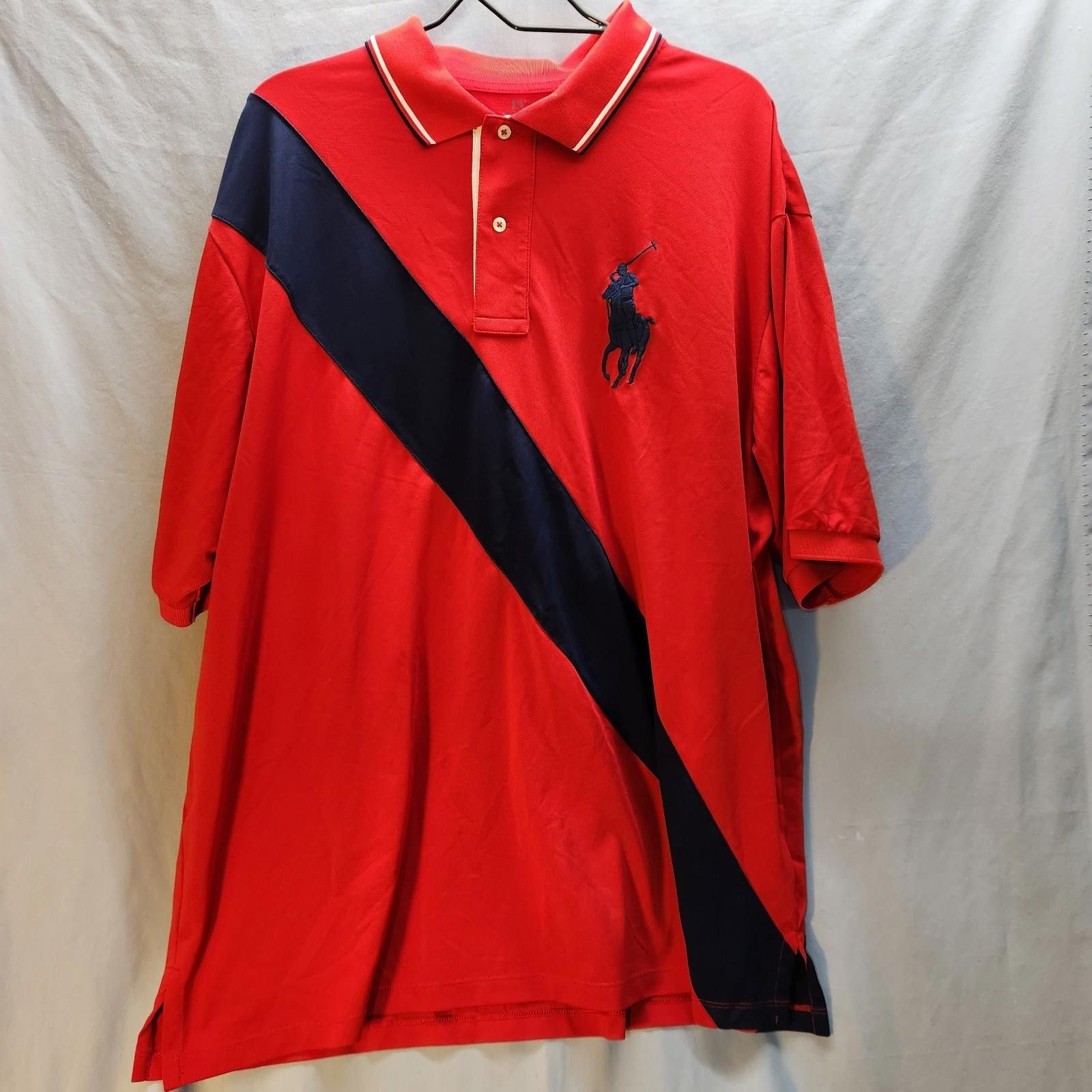 Polo Ralph Lauren Polo Ralph Lauren Shirt Mens 2XL Red Blue Stripe Big Pony Size US XXL / EU 58 / 5 - 1 Thumbnail