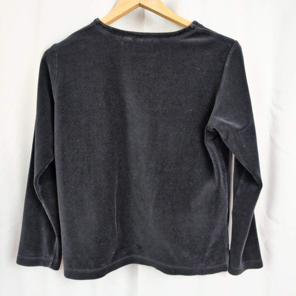 L.L. Bean × Vintage Vintage LL Bean Canadian Made Black Velour Top Medium Size M / US 6-8 / IT 42-44 - 3 Thumbnail