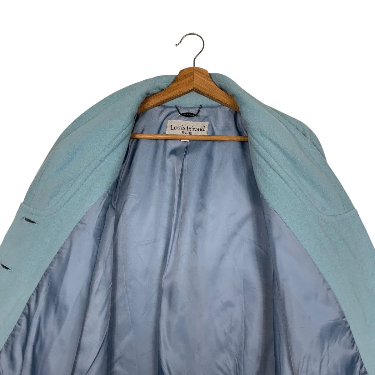 Louis Feraud LOUIS FERAUD Baby Blue Wool Oversized Coat Jacket #2038-C88 Size M / US 6-8 / IT 42-44 - 12 Thumbnail