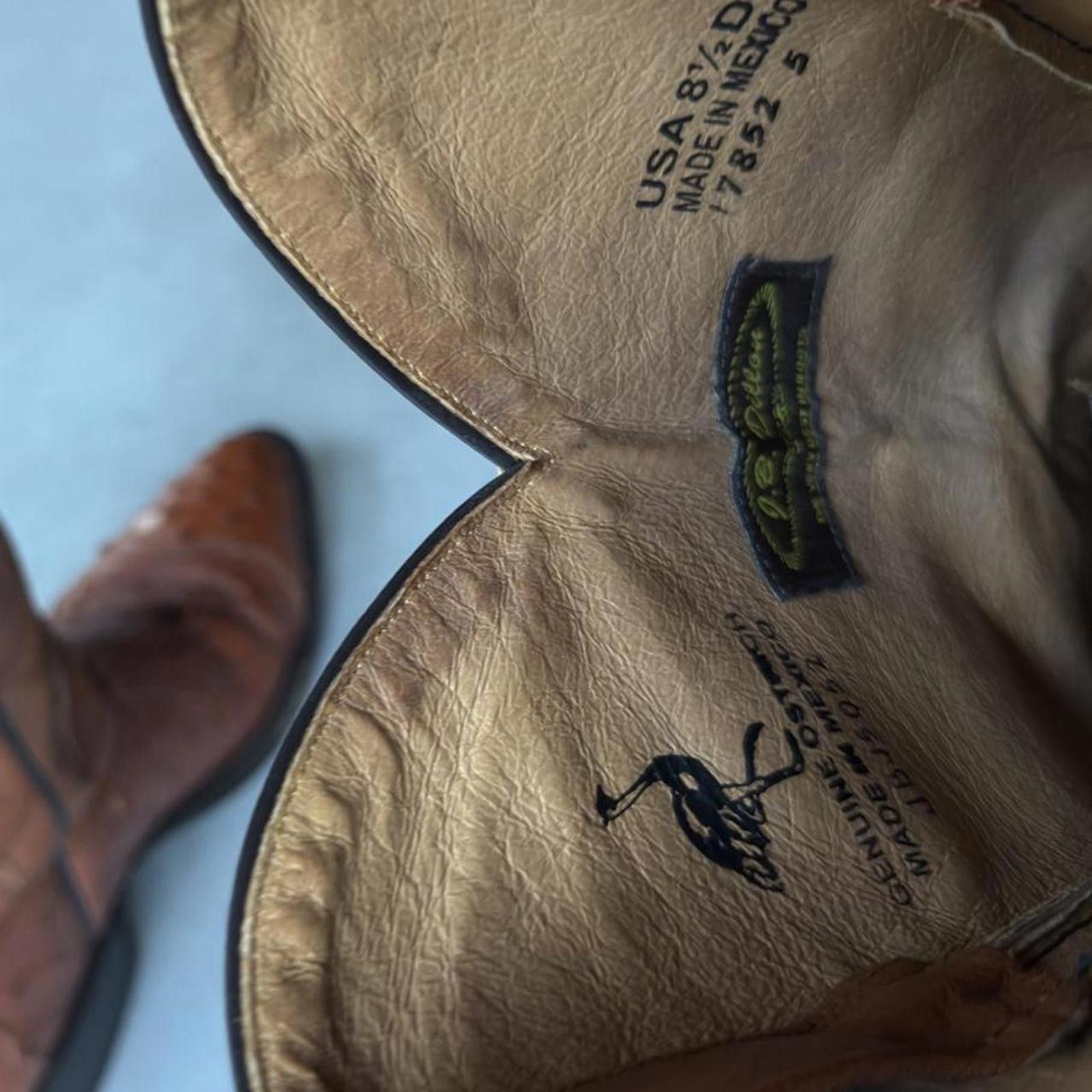 Acme Clothing Vintage JB Dillon Ostrich Cowboy Boots Western Roper Rodeo Size US 8.5 / EU 41-42 - 6 Thumbnail