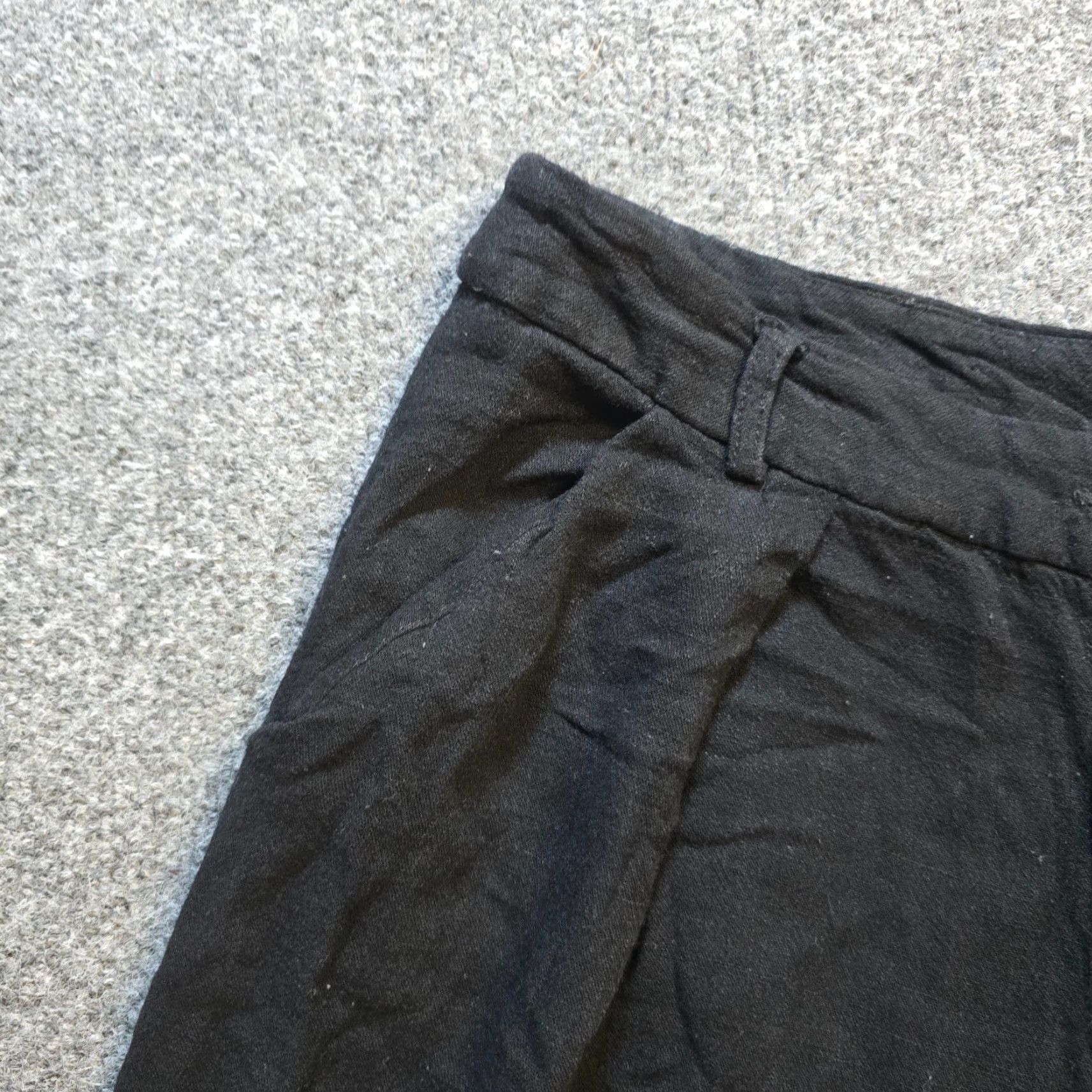 Anthropologie Anthropologie Pants Womens Size 8 Black Wide Leg Pleated Dress Pants Casual Capsule Minimal Pockets Twill Cotton High Rise Regular Inseam 31 in Size 30" / US 8 / IT 44 - 3 Thumbnail