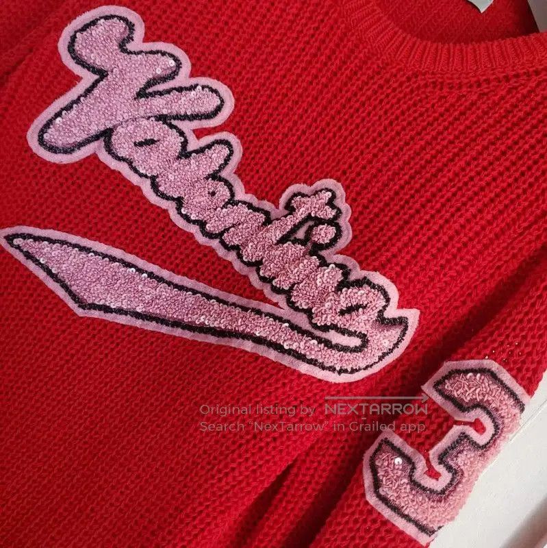 Valentino Valentino Red Embroidered Long-Sleeve Sweater . Size M / US 6-8 / IT 42-44 - 3 Thumbnail