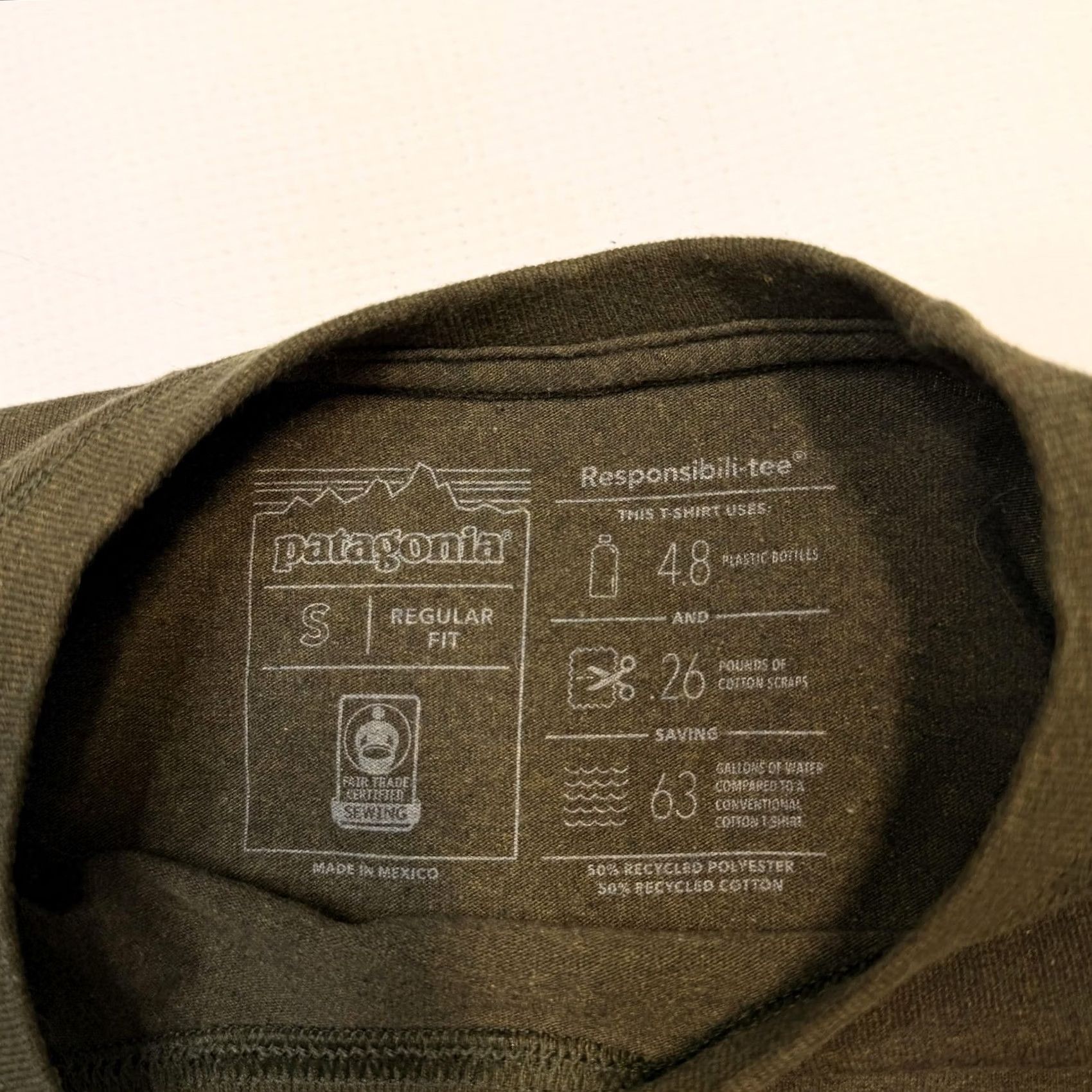 Patagonia Patagonia Shirt Mens Small Green Long Sleeve Live Simply Graphic T Shirt Size US S / EU 44-46 / 1 - 6 Thumbnail