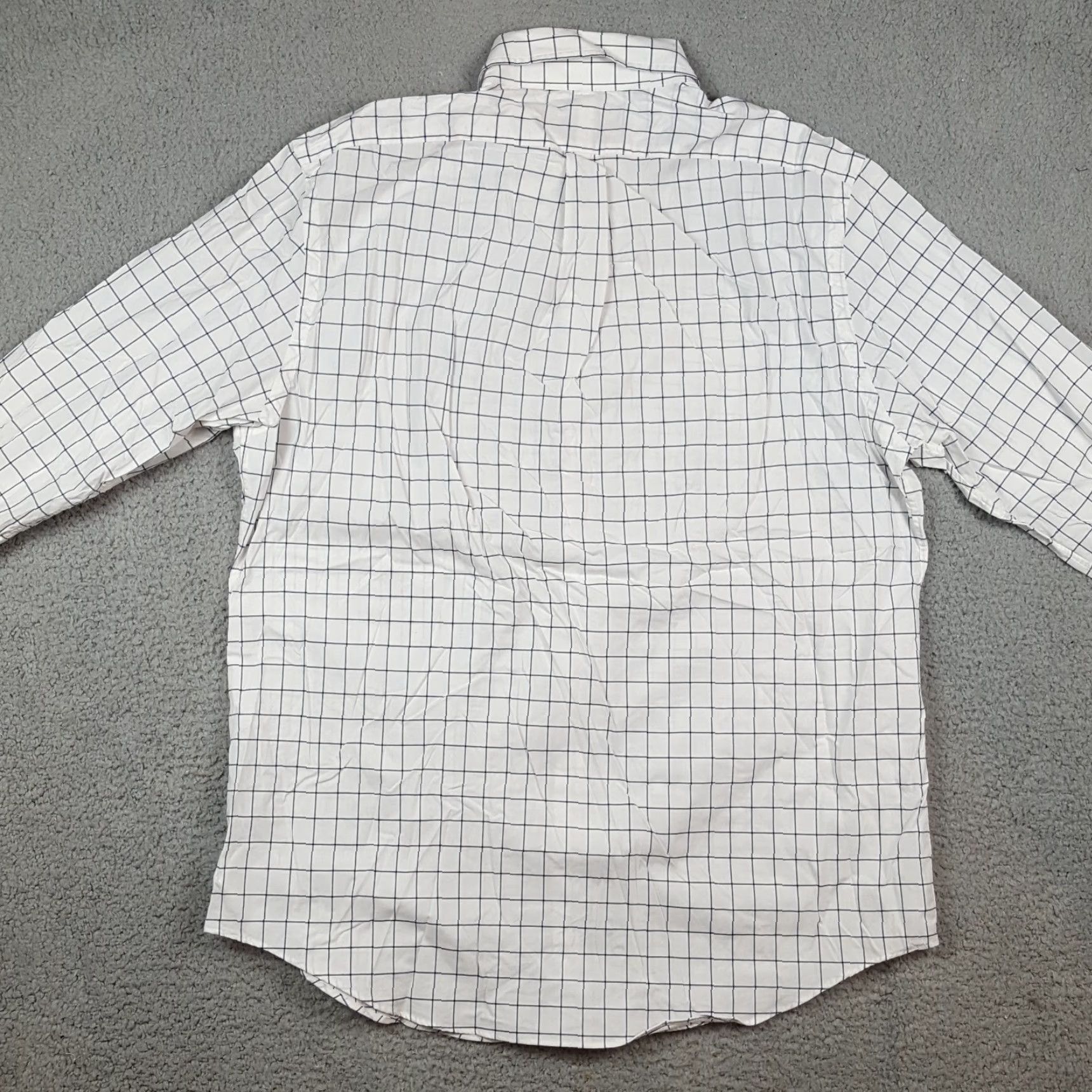 Ralph Lauren VINTAGE Ralph Lauren Men's Button-Down Shirt XL White Checked Collared Preppy Casual Workwear 90s Size 46R - 5 Thumbnail