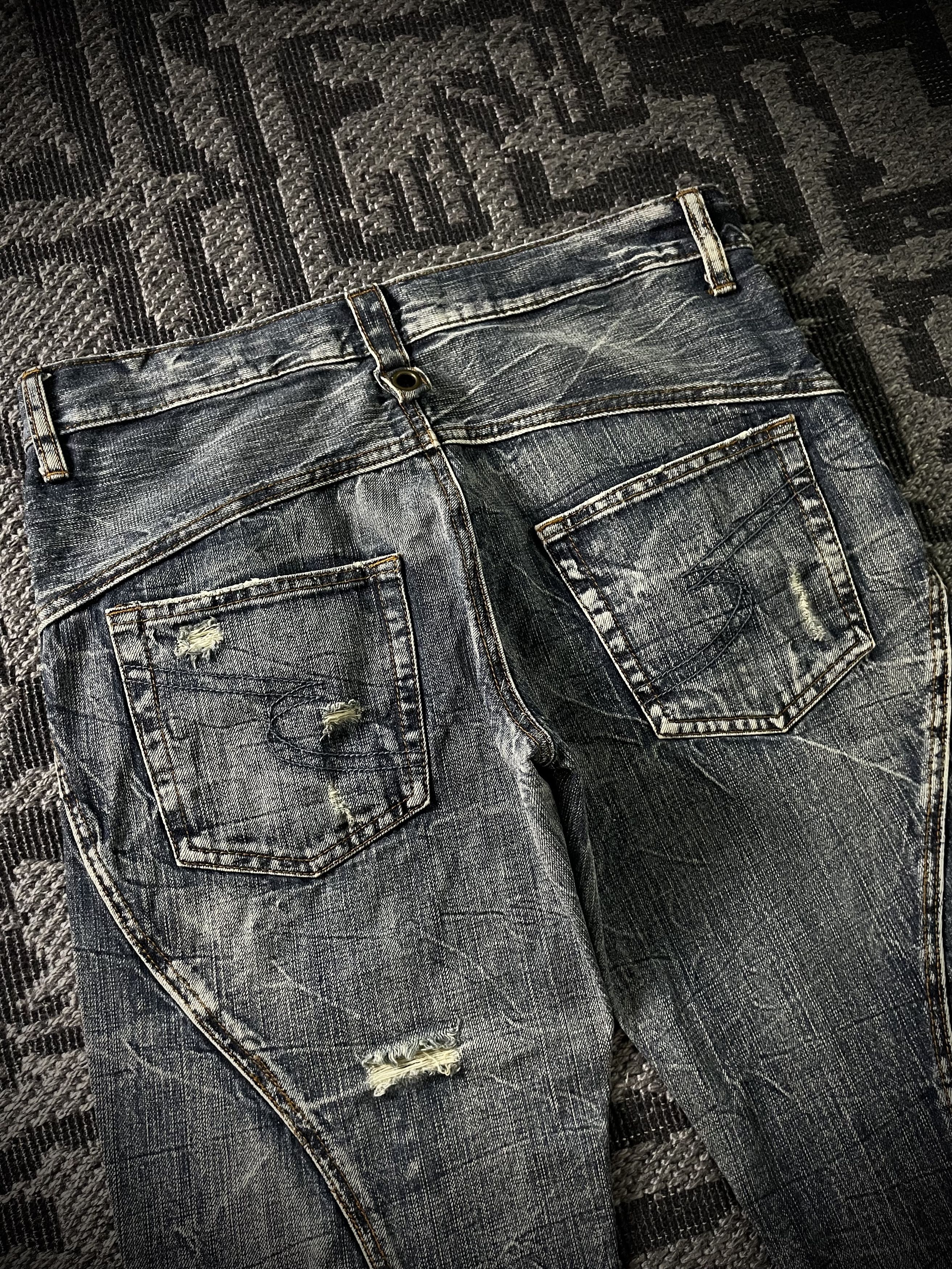 semanticdesign Semantic Design Multi Panel Crinkle Distressed Flared Jeans Size US 33 - 6 Thumbnail