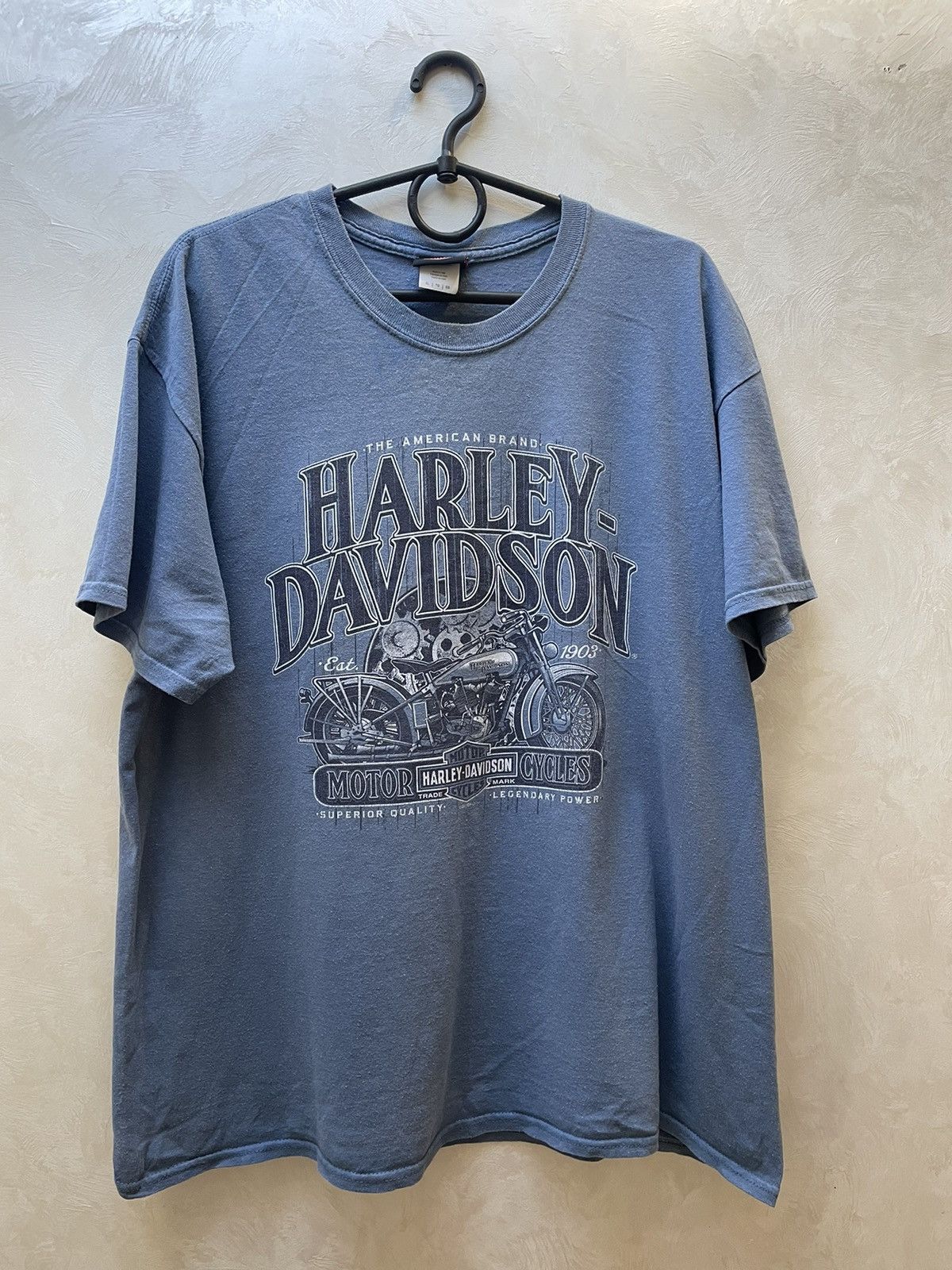 Harley Davidson × Vintage Vintage Harley Davidson shirt moto Size US XL / EU 56 / 4 - 1 Thumbnail