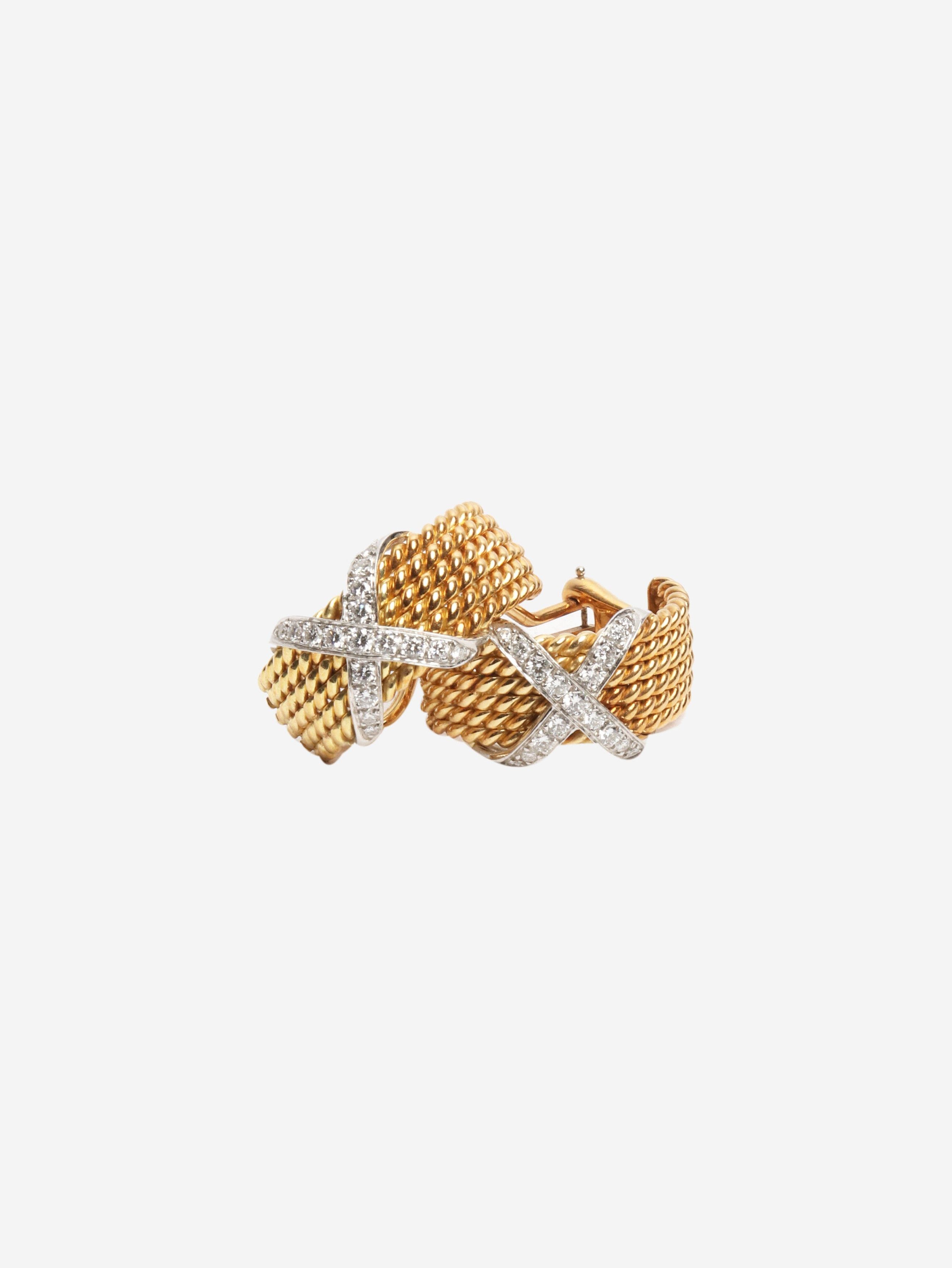 Tiffany & Co. Yellow gold Jean Schlumberger Rope clip-on earrings Size ONE SIZE - 1 Thumbnail