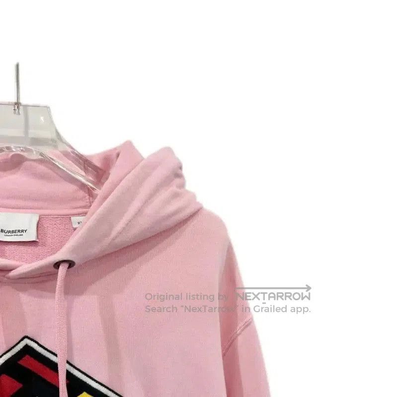 Burberry Burberry Pink Cotton Women's Hoodie. Size XL / US 12-14 / IT 48-50 - 4 Thumbnail