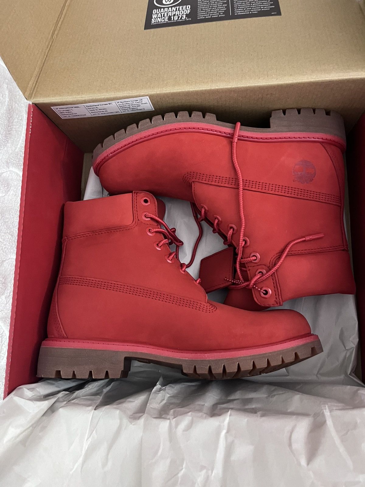 Timberland Brand new Timberland boots in a striking all-red colorway. Size US 7.5 / EU 40-41 - 10 Thumbnail