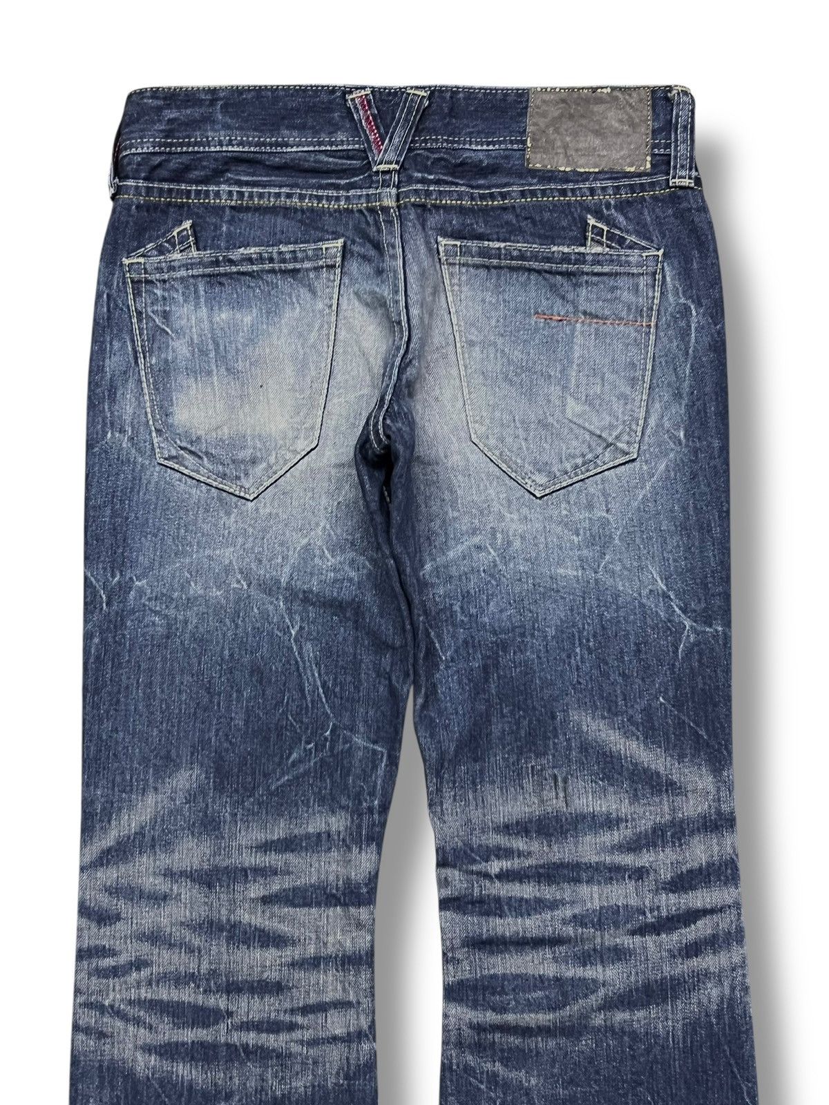 Vanquish Vanquish Studded Clawmark, Distressed Faded Acid Wash Flared Size US 29 - 5 Thumbnail