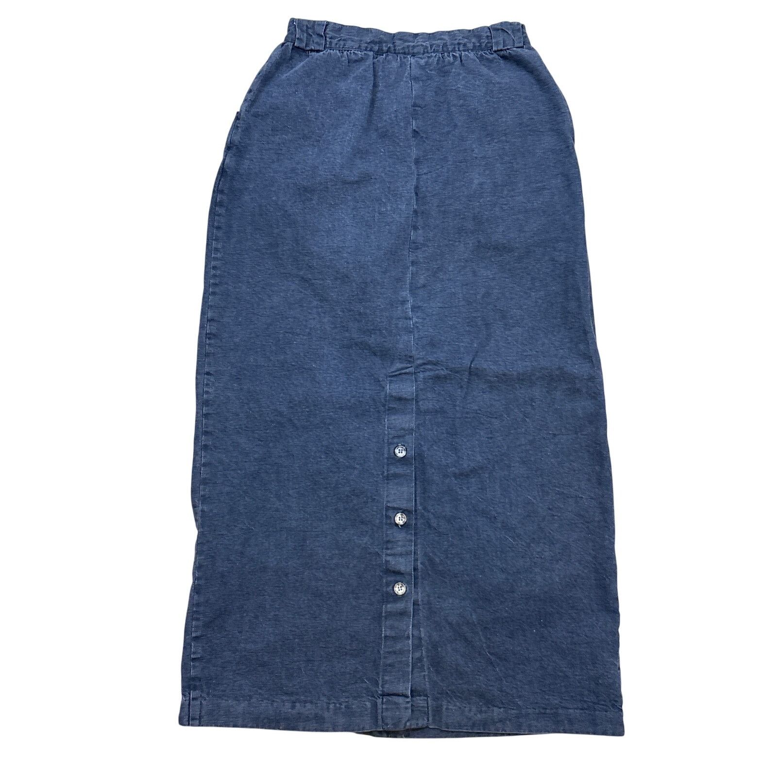 Abercrombie & Fitch Vtg 80s A&F Abercrombie & Fitch Denim long Skirt 12 black Size 34" / US 12 / IT 48 - 3 Thumbnail