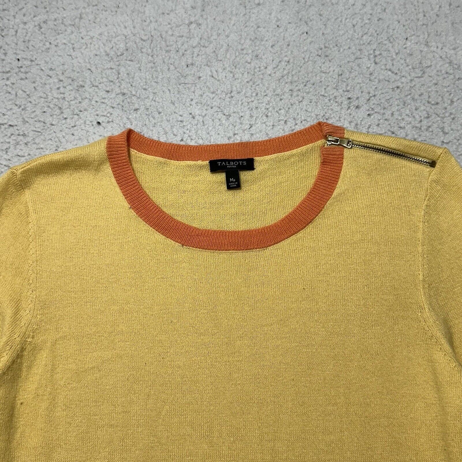 Other Talbots Petite MP Yellow Crewneck Pullover Sweater Angora Size M / US 6-8 / IT 42-44 - 2 Thumbnail