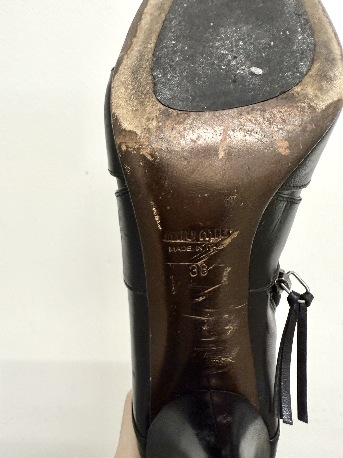 Miu Miu Miu Miu Black Leather Ankle Booties Size US 8 / IT 38 - 3 Thumbnail