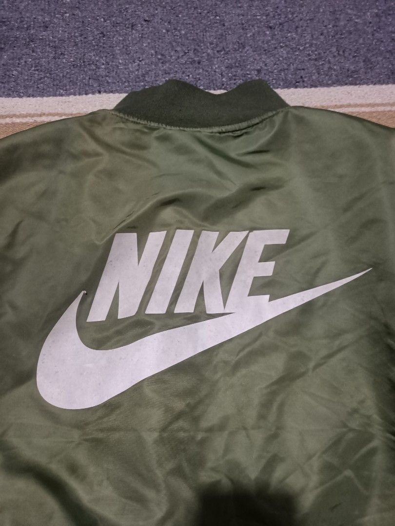 Nike × Vintage Nike flight jacket big swoosh boxy fit Size US L / EU 52-54 / 3 - 4 Thumbnail