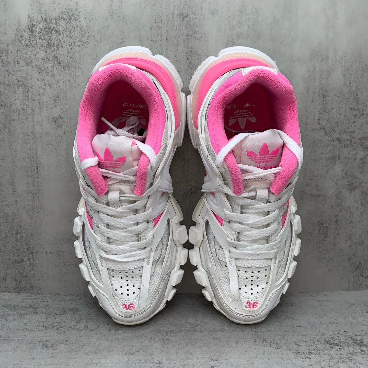 Balenciaga Balenciaga Track x Adidas White/Pink 36 98 New LX1261 Size US 5.5 / IT 35.5 - 6 Thumbnail