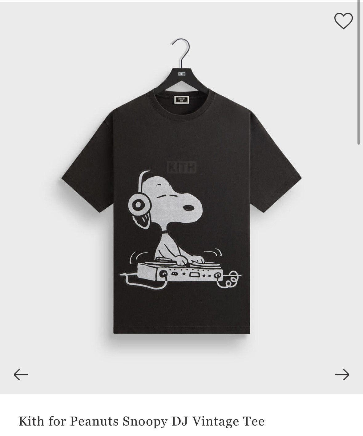 Kith for Peanuts Snoopy Classic Logo Tee