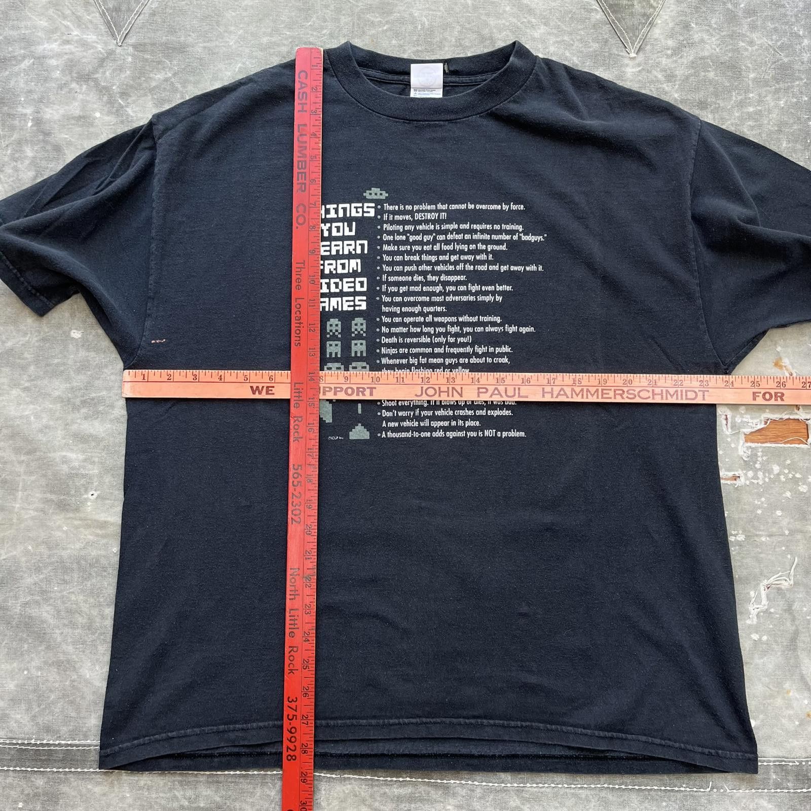 Delta × Vintage Vintage Arcade Things You Learn From Video Games Funny Shirt Size US XL / EU 56 / 4 - 4 Thumbnail