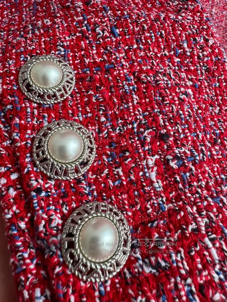 Chanel Chanel 19p red twill tweed jacket Size XXS / US 00 / IT 34 - 8 Thumbnail