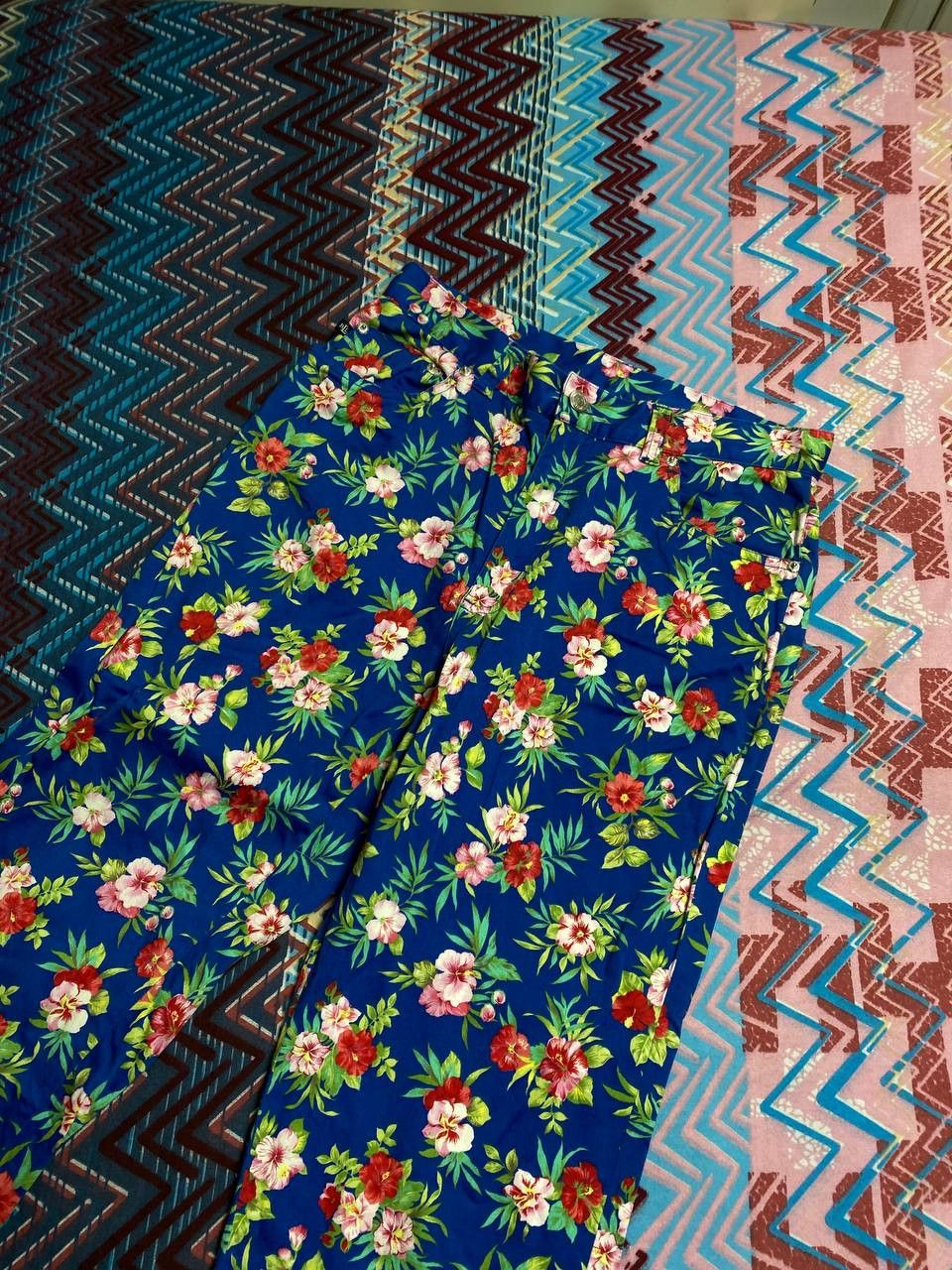 Lauren Ralph Lauren Vintage blue flowers print Pants Y2K Lauren Ralph Lauren Size 30" / US 8 / IT 44 - 8 Thumbnail