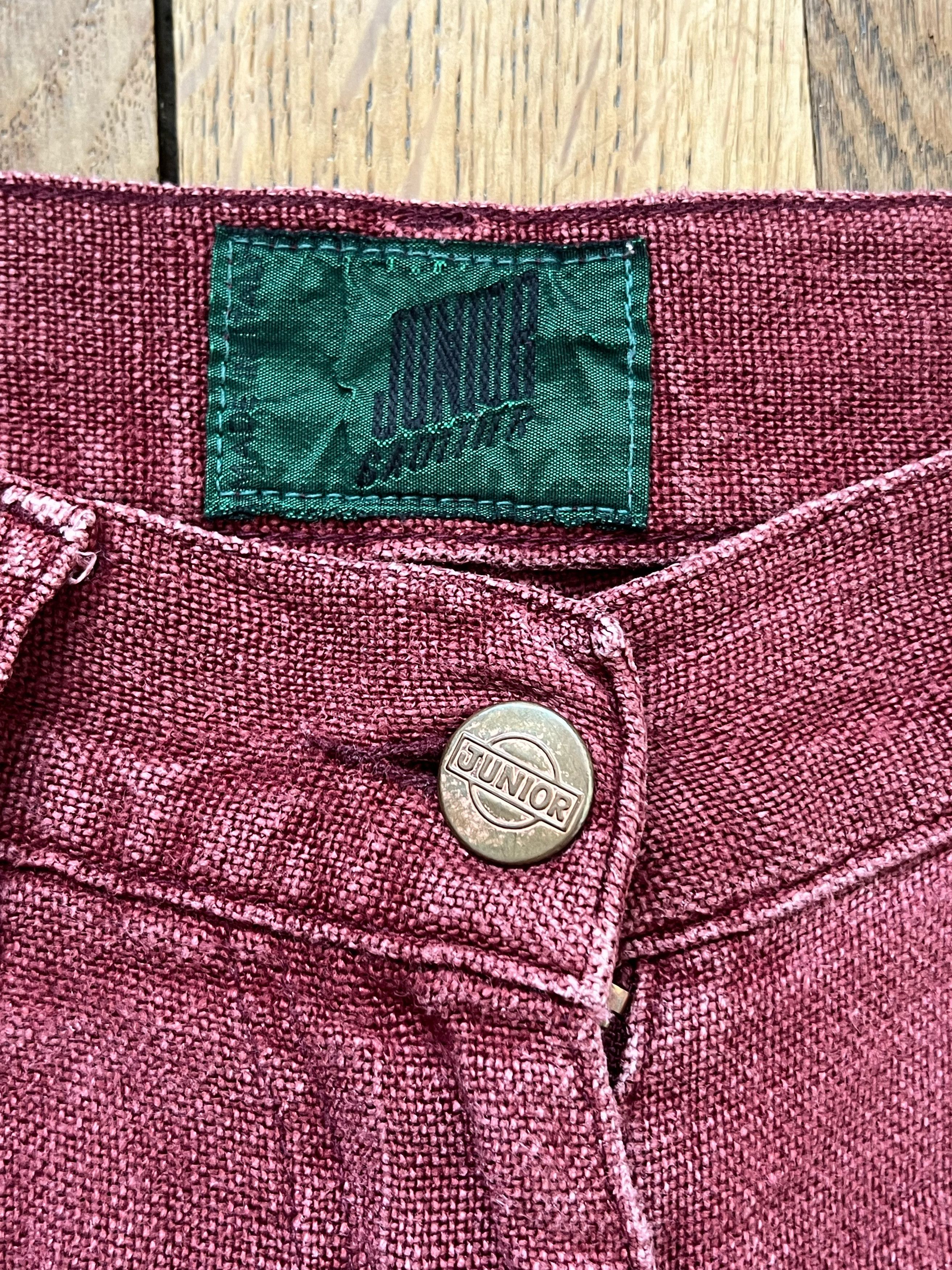 Jean Paul Gaultier Jean Paul Gaultier Junior Burgundy Linen Bermuda shorts Size US 28 / EU 44 - 3 Thumbnail
