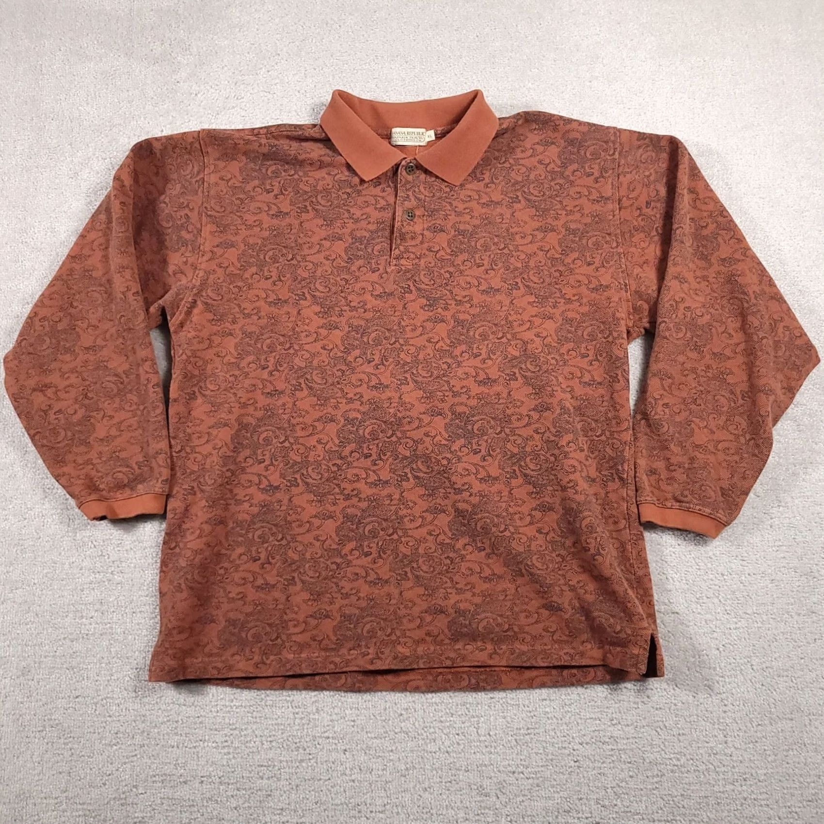 Banana Republic VINTAGE Banana Republic Safari & Travel Shirt Mens XL Long Sleeve Polo Floral Shirt Size US XL / EU 56 / 4 - 2 Thumbnail