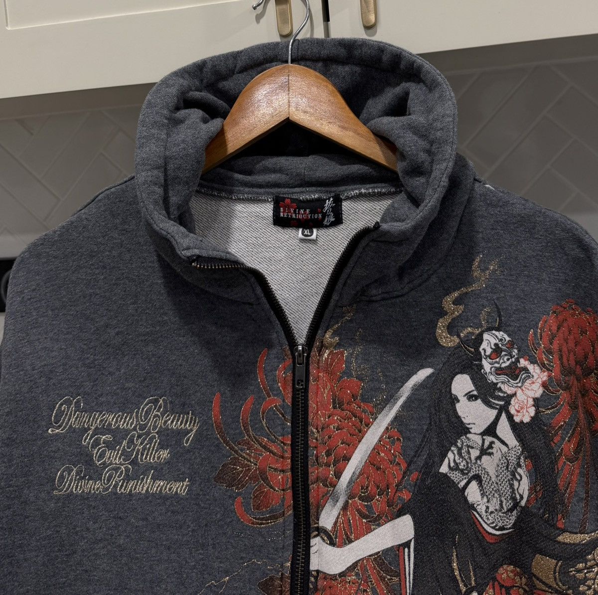 Japanese Brand Dangerous Beauty Killer Divine Punishment zip-up hoodie Size US XL / EU 56 / 4 - 12 Thumbnail
