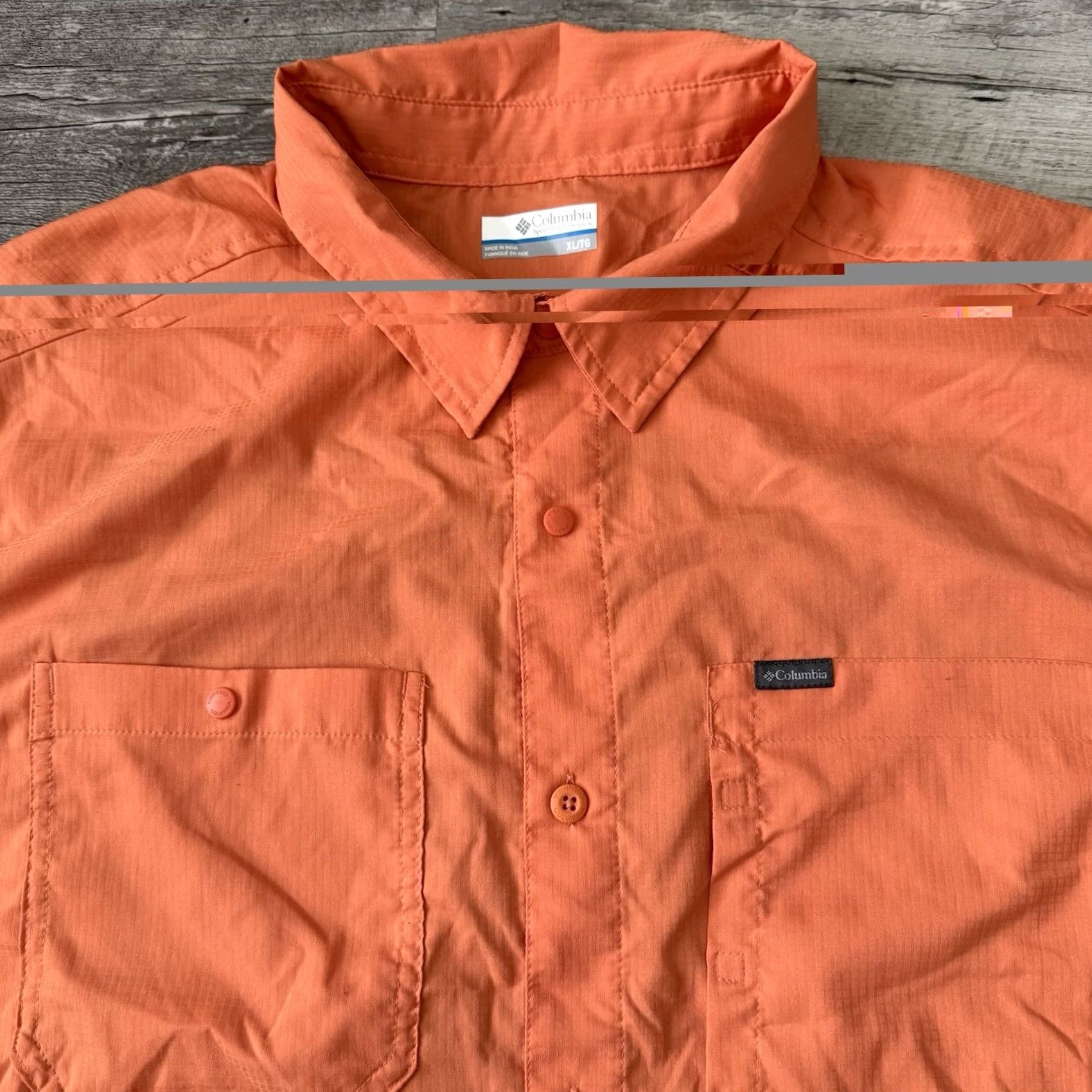 Vintage Columbia Omni-Shade Fishing Shirt Mens XL Orange Short Sleeve UPF 40+ Vented Pockets Button-Up Size US XL / EU 56 / 4 - 7 Thumbnail