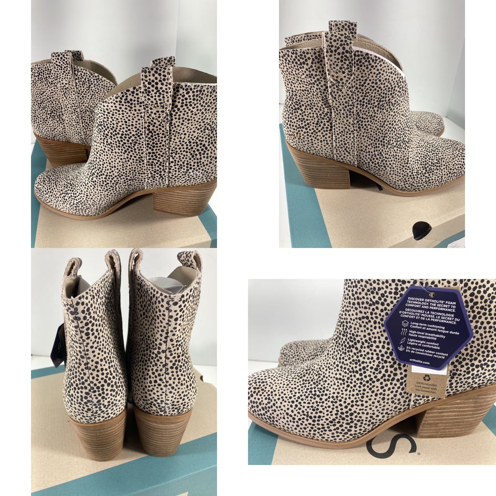 Toms Toms Constance Ankle Chelsea Boots Women Size 10 Suede Leather Cheetah Print NIB Size US 10 / IT 40 - 10 Thumbnail
