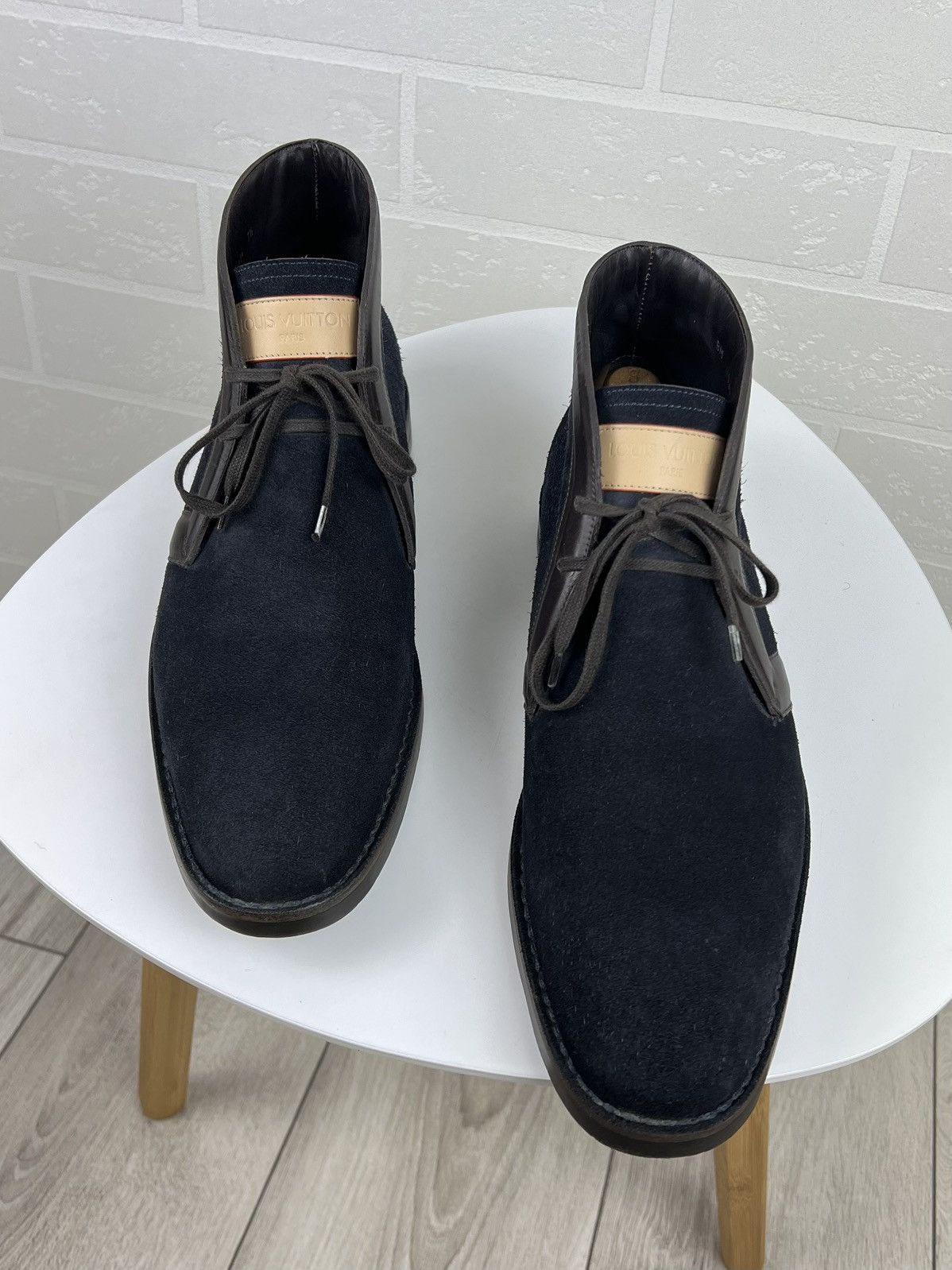 Louis Vuitton LOUIS VUITTON Boots Chukka Suede Leather Lace Up Shoes Logo Size US 8.5 / EU 41-42 - 4 Thumbnail