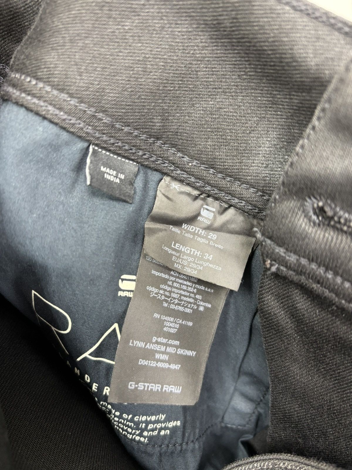 G-Star Womens jeans Y2k G Star Raw Size 29 Color Black Size 24" / US 00 / IT 34 - 14 Thumbnail