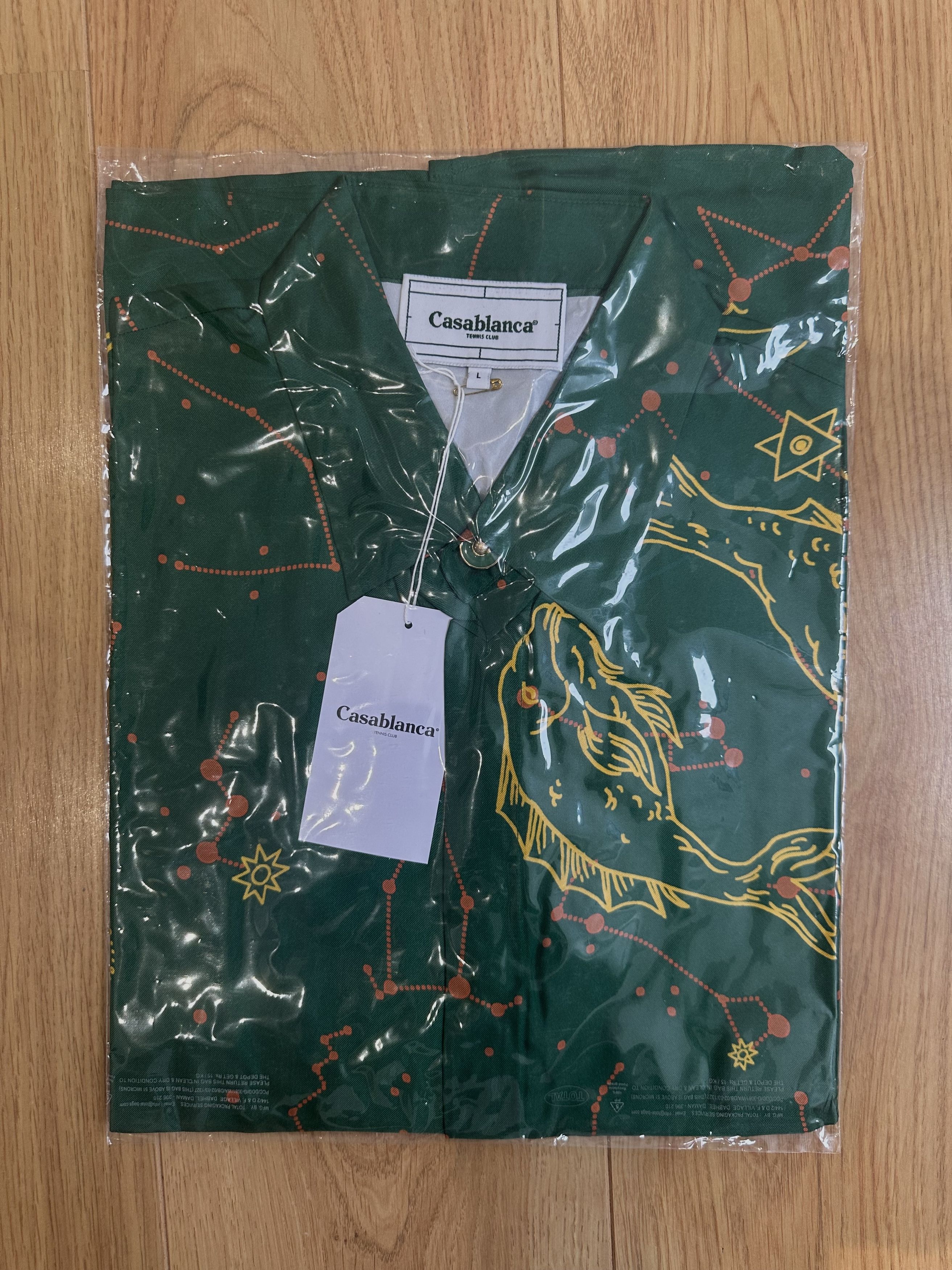 Casablanca Debut Runway (2019 Archive) Constellation Silk Shirt Size US L / EU 52-54 / 3 - 1 Thumbnail