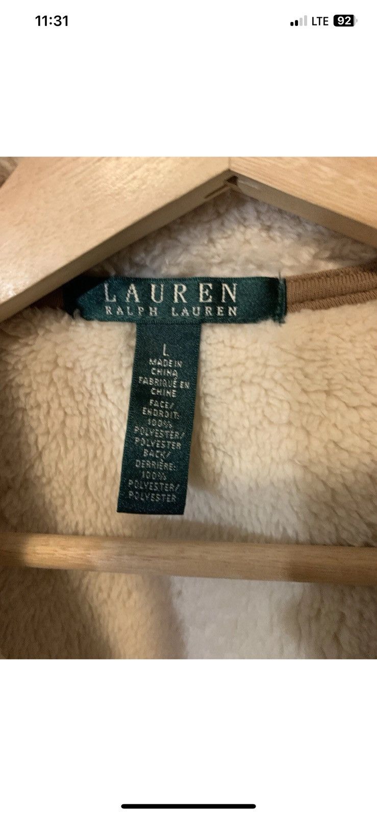 Polo Ralph Lauren Lauren Ralph Lauren womens sz L vest beige tan Size L / US 10 / IT 46 - 2 Thumbnail