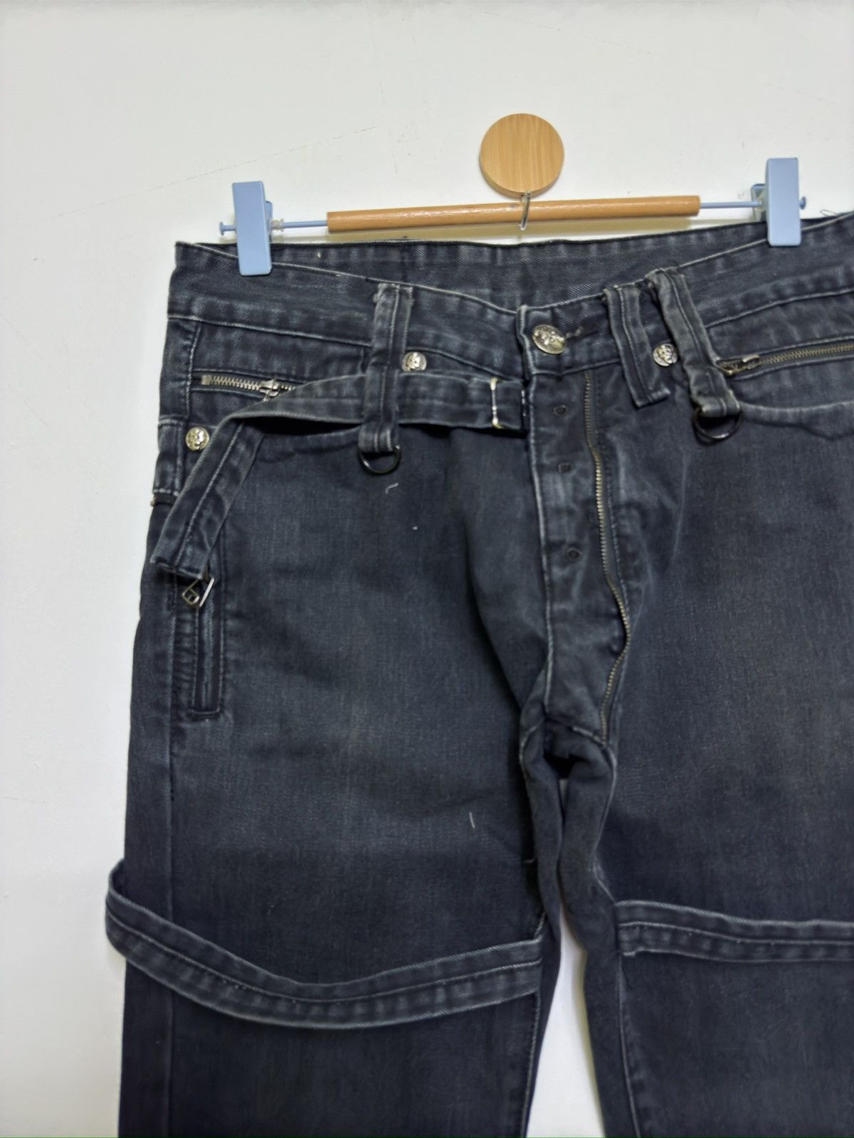 Black Lab Jeans Multi-Strap Bondage Style Denim