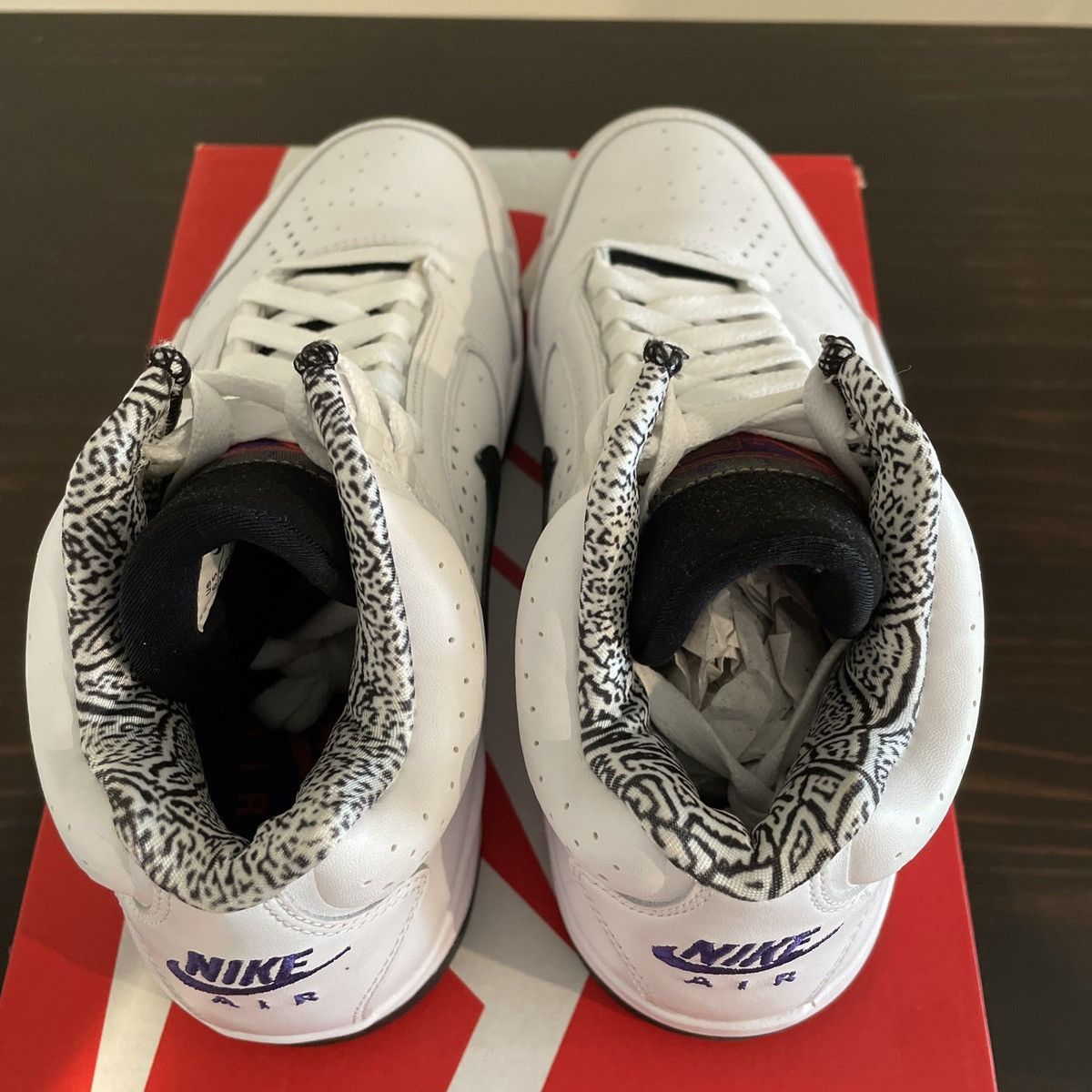 Nike Nike Air Flight Lite 2021 Mid White Black - Size 6.5 Size US 6.5 / EU 39-40 - 5 Thumbnail