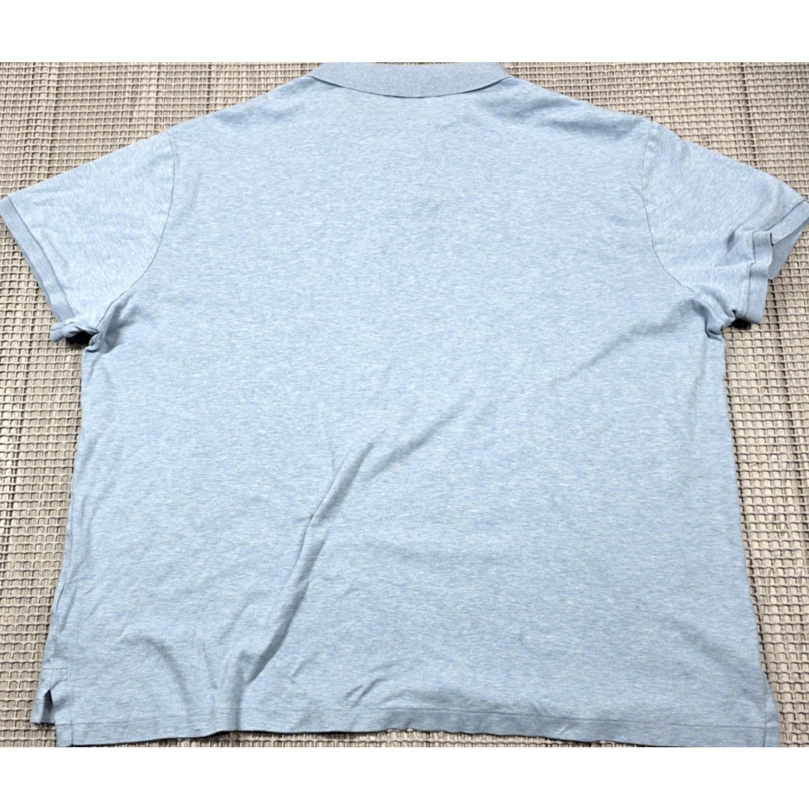 Polo Ralph Lauren VINTAGE Polo Ralph Lauren Polo Shirt Mens 2XL Heather Blue Short Sleeve Solid Blue Pony Polo Shirt Mens 2XL Size US XXL / EU 58 / 5 - 7 Thumbnail