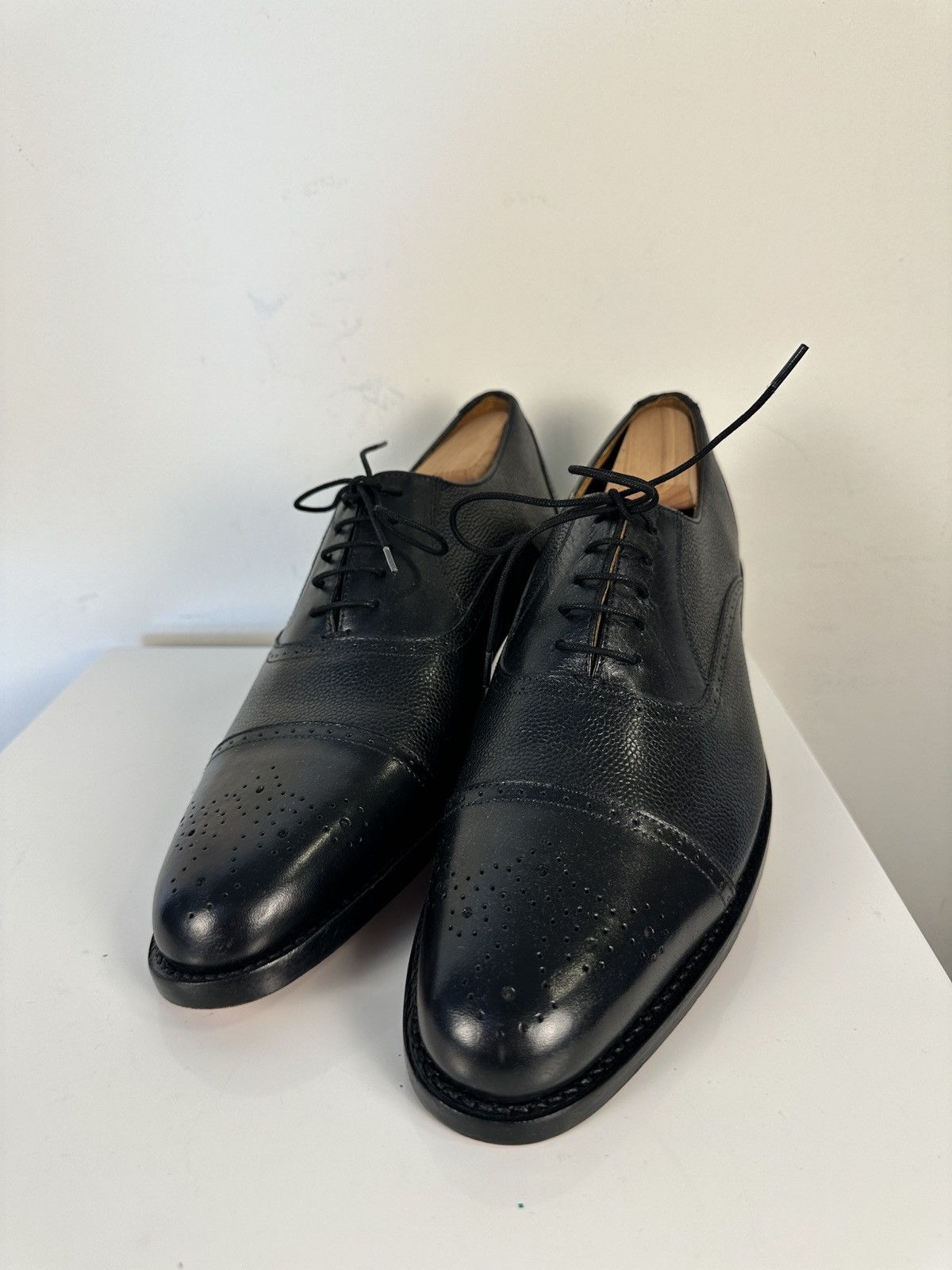 Leather Santana By Carlos Santana Legacy Cap Toe Oxford Black 10 Size US 10 / EU 43 - 7 Thumbnail
